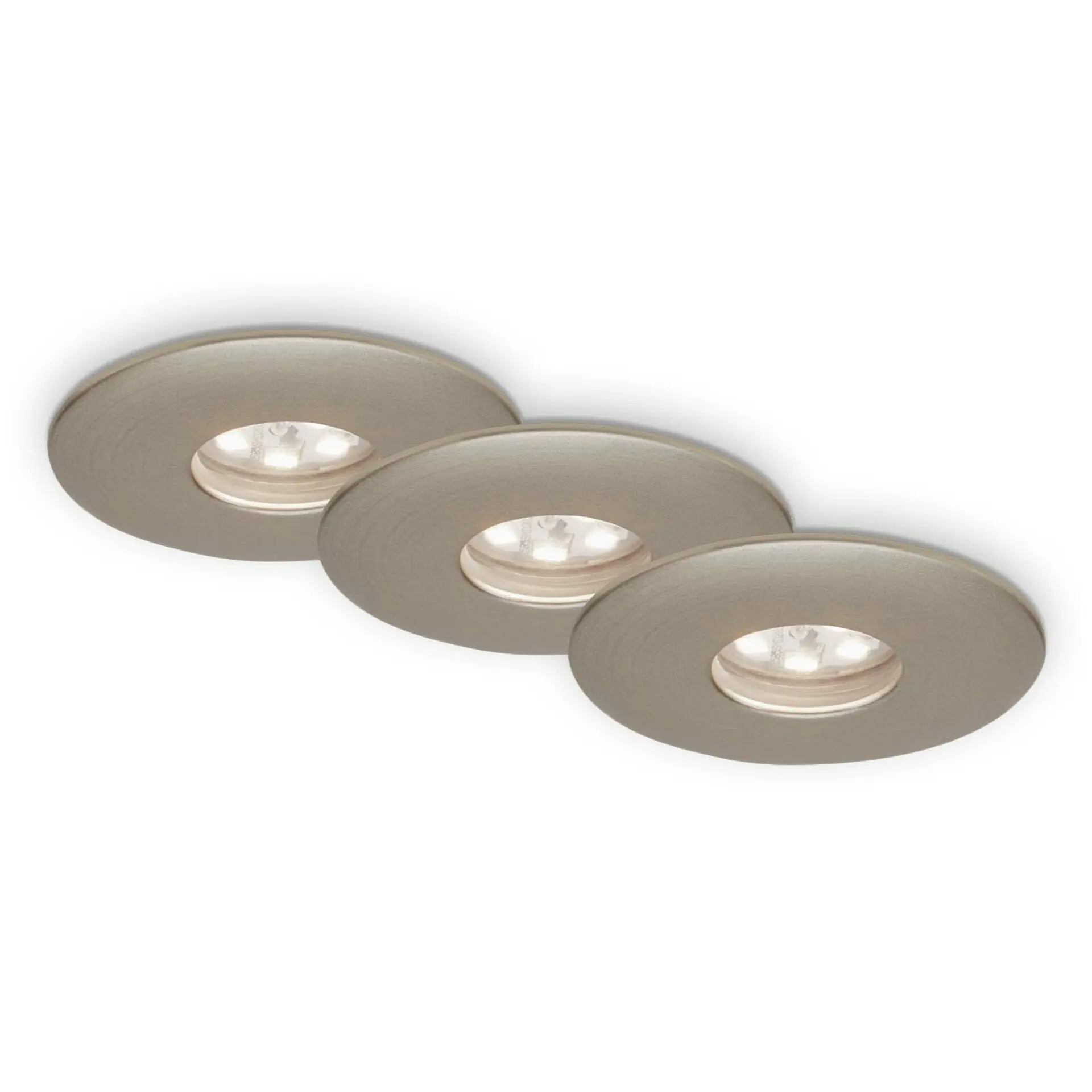 BRI 7240-032 3ks sada LED vestavné svítidlo, pr. 4,5 , 1,8 W, matný nikl - BRILONER