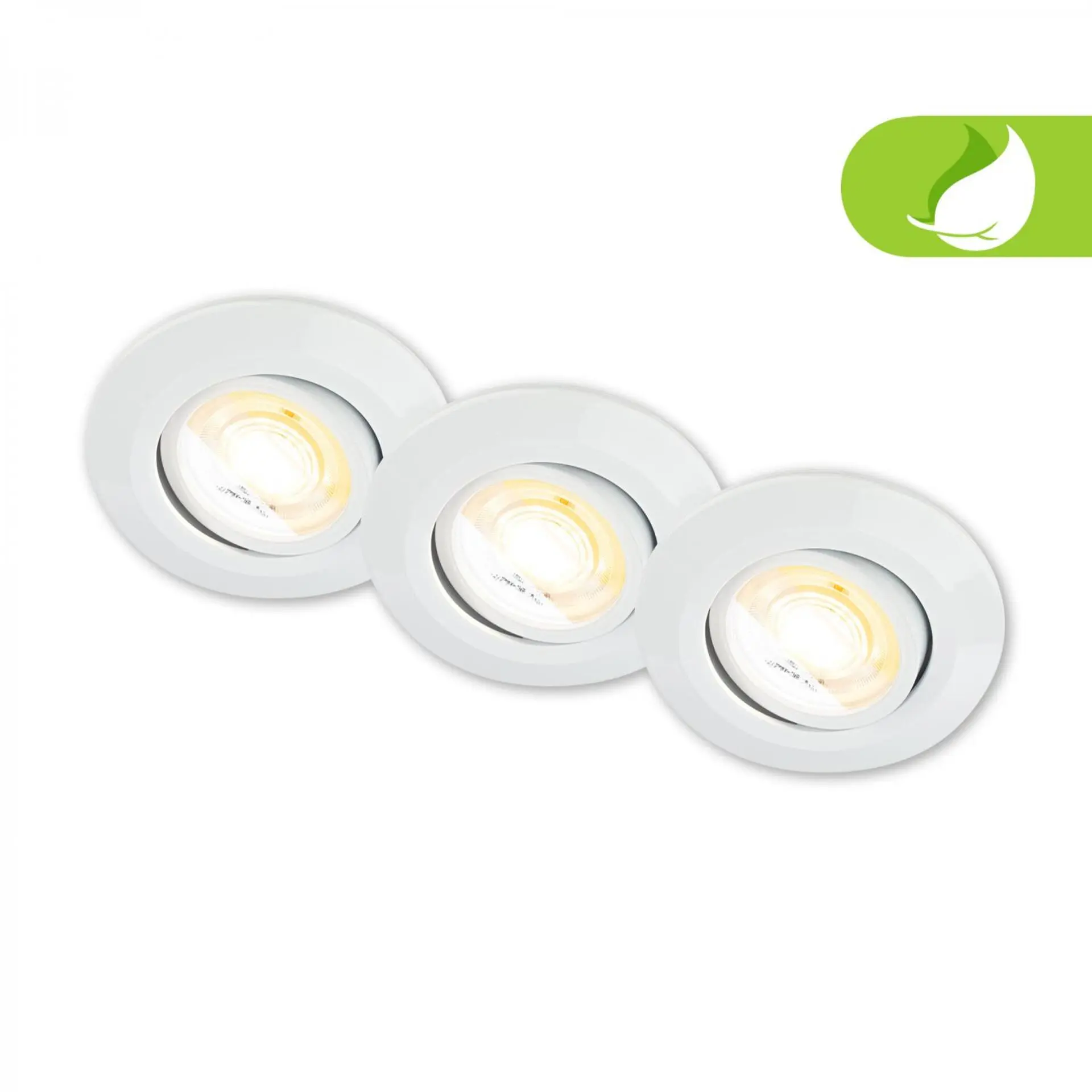 BRI 7586036 Klira 3ks sada LED vestavné bodové svítidlo 230V, nastavitelné, CTS, Ra90, bílé - BRILONER