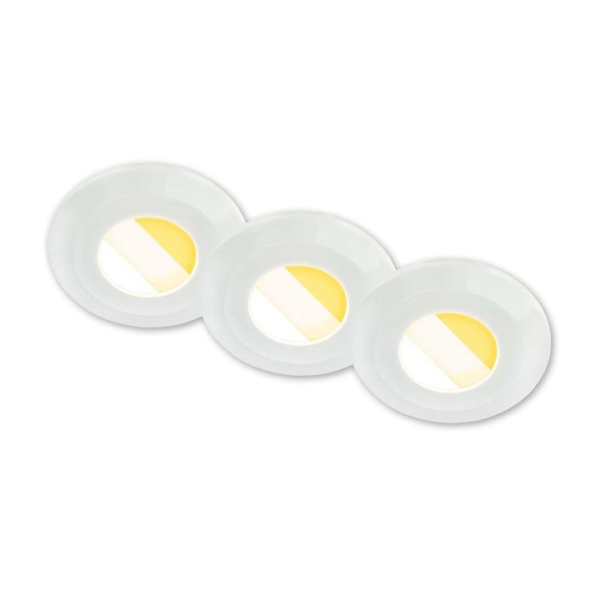 BRI 7588036 Klira 3ks sada LED vestavné bodové svítidlo do koupelny 230V, CTS přepínač, IP44, bílé - BRILONER