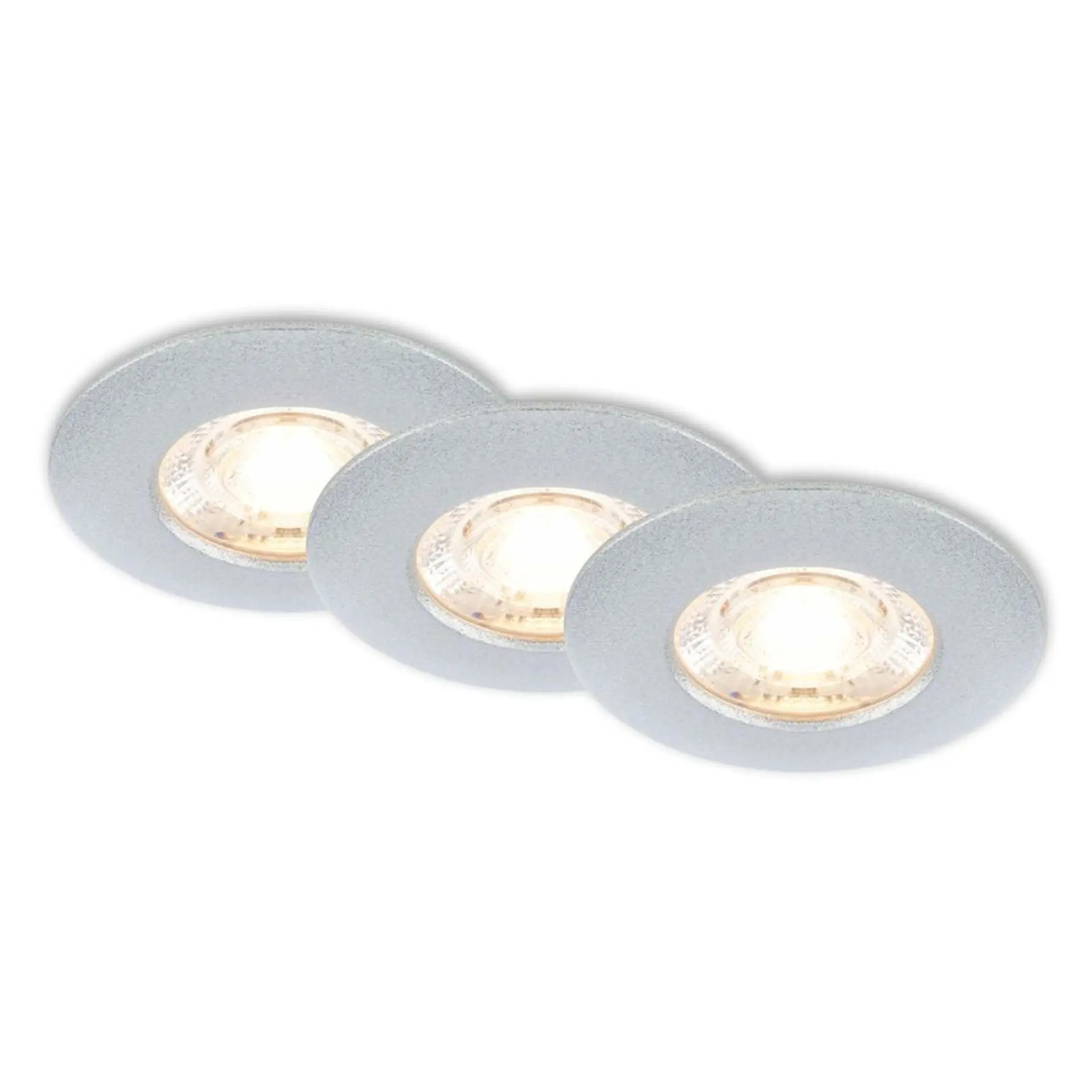 BRI 7606034 3ks sada LED vestavné svítidlo, 6,5 cm, 3,6W, 350lm matný chrom - BRILONER