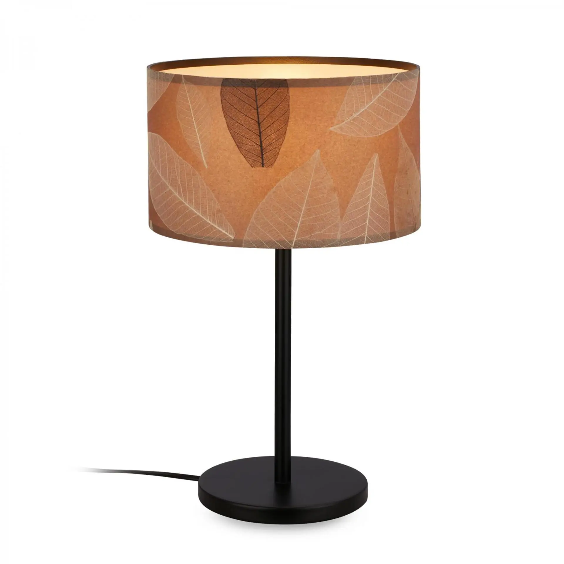BRI 7853014 Mata stolní lampa, dekor s lístky, kávová barva - BRILONER