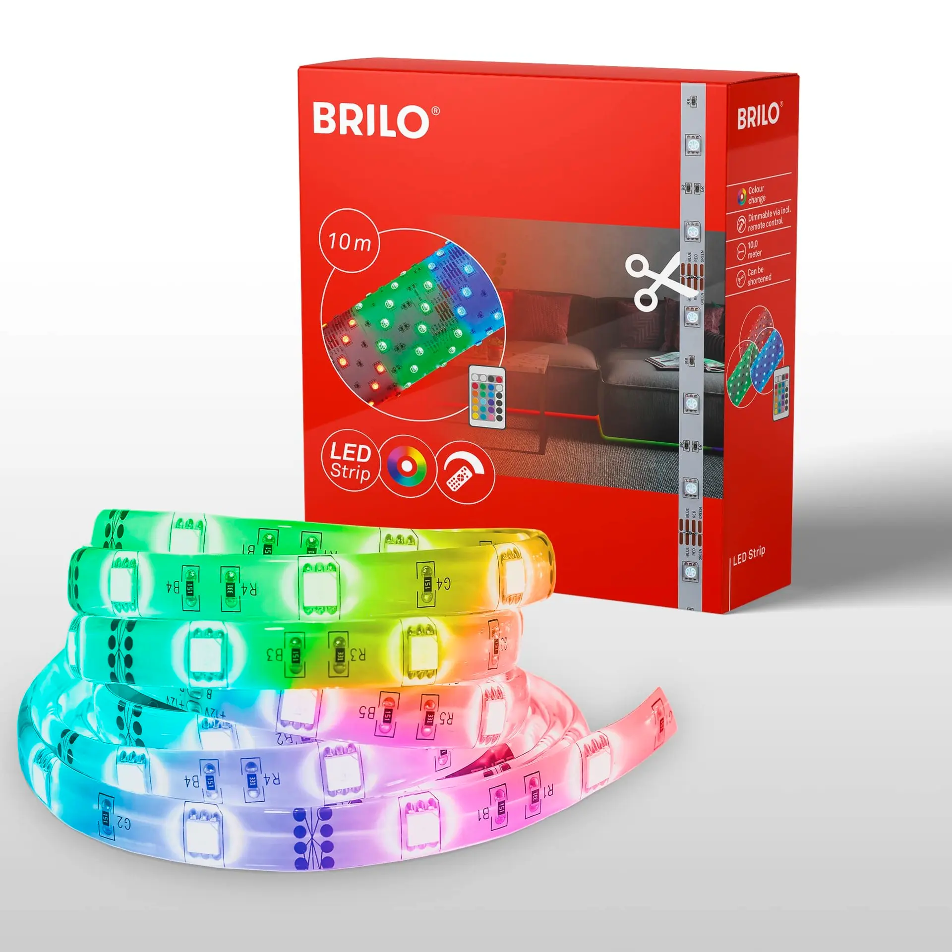 BRILO 2024-300 RGB LED pásek 1000 cm 0,08W bílé - BRILO
