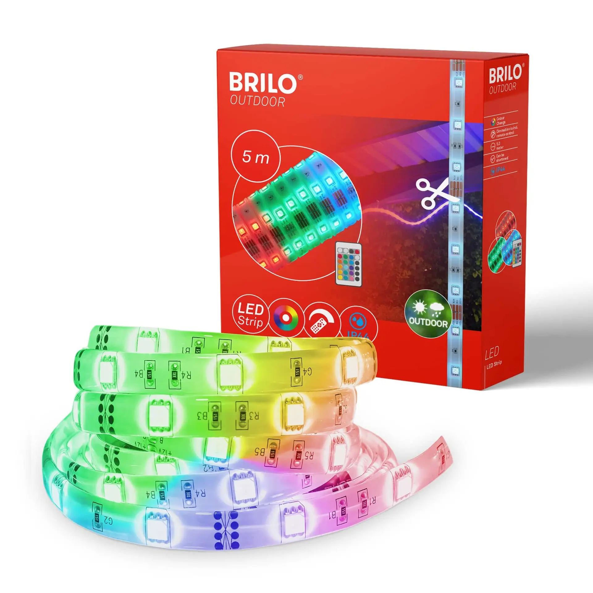 BRILO 2035-150 RGB LED pásek 500 cm 0,1W bílé - BRILO