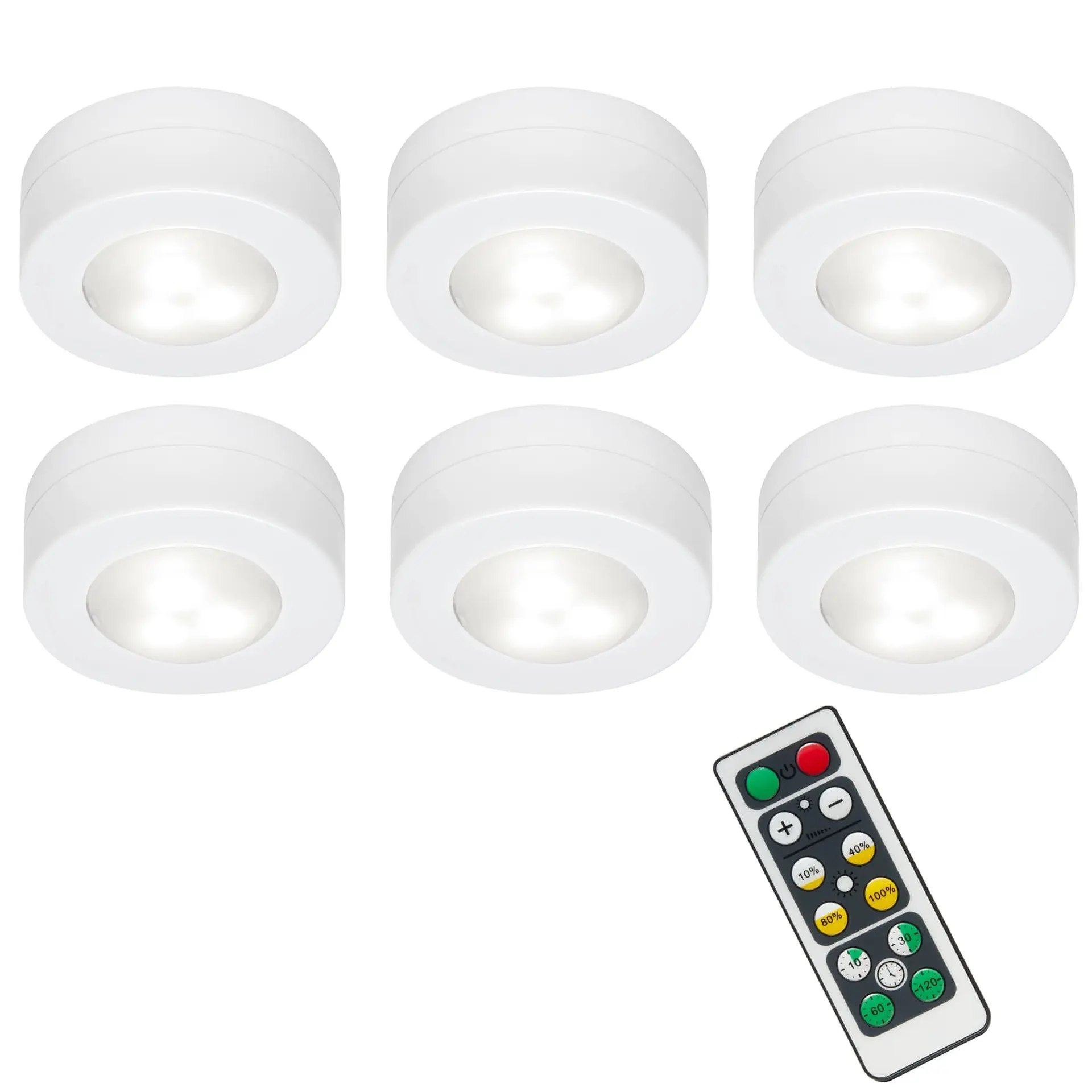 BRILO 2632-066 LED skříňkové svítidlo pr. 5,8 cm 6x60lm bílé - BRILO