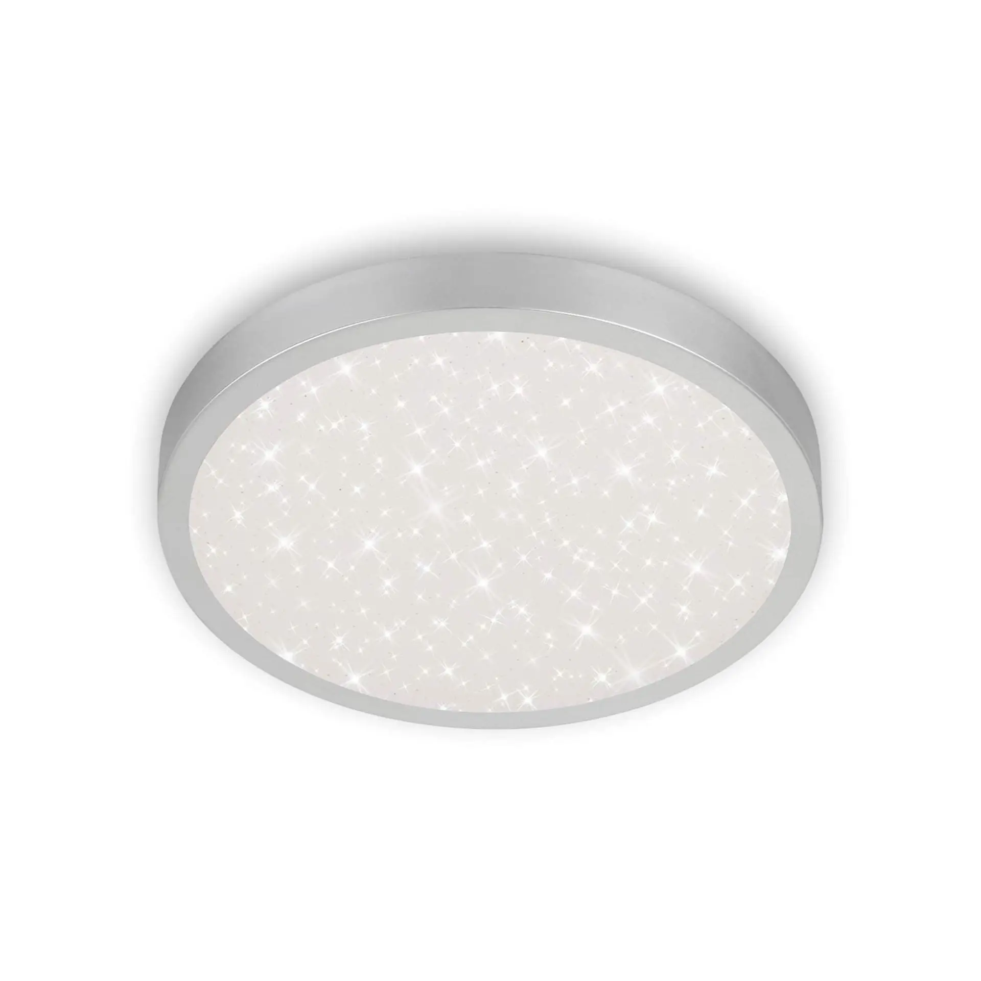 BRILO 3071-014 LED stropní svítidlo hvězdné nebe, pr. 38 cm, 24 W, 3000 lm, stříbrná - BRILO