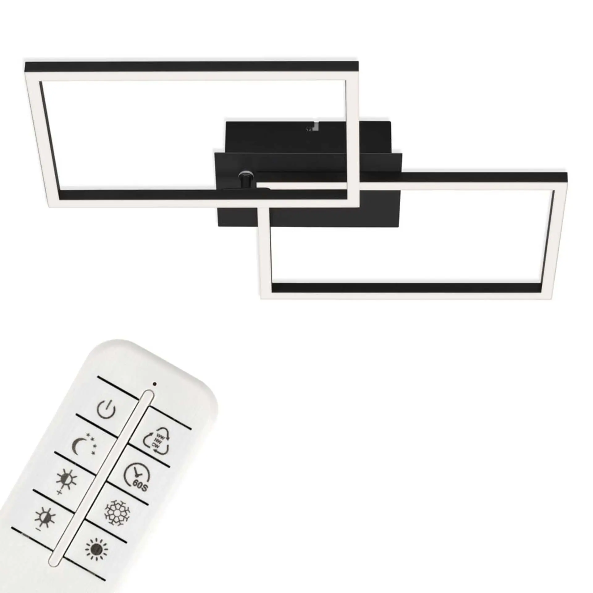 BRILO 3149-015 LED CCT rám 50 cm 2x15W 1650lm černá - BRILO