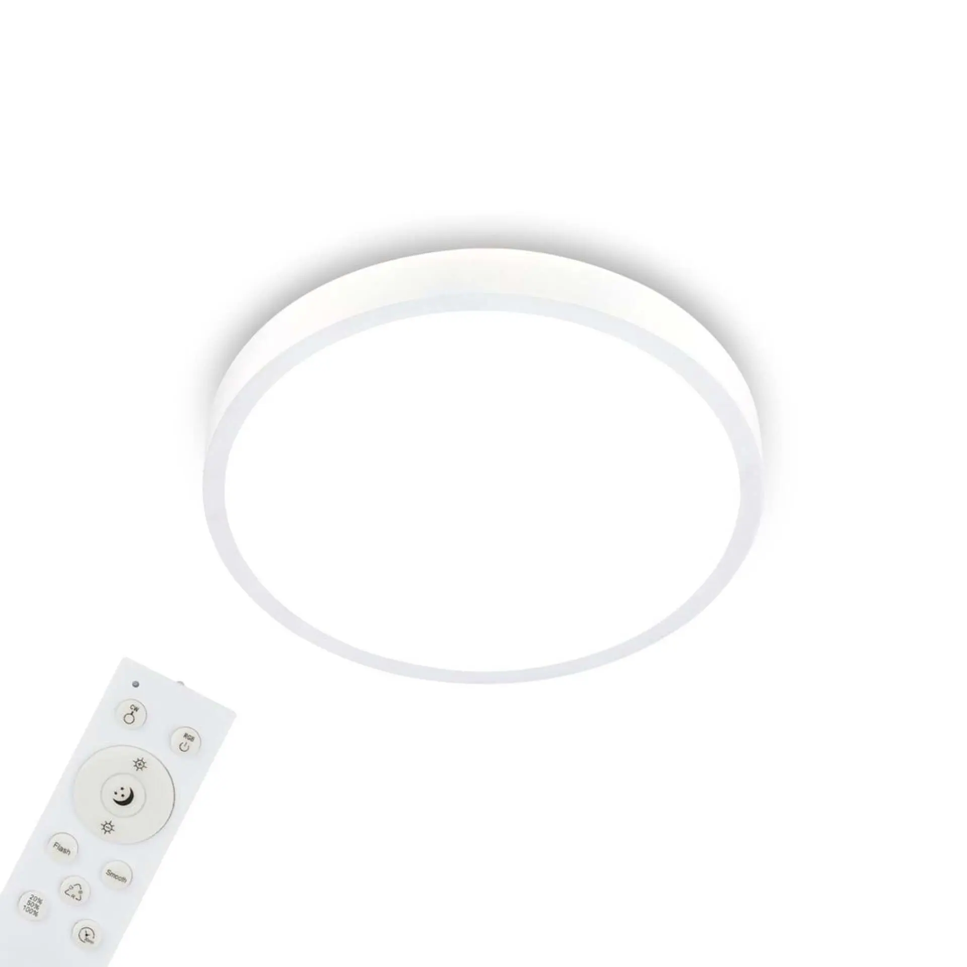 BRILO 3709-016 RGBW LED přisazené svítidlo pr. 38 cm, 22 W, 2900 lm, bílé - BRILO
