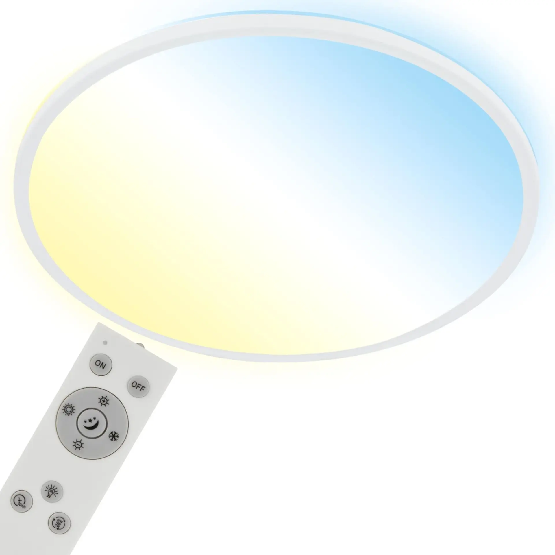 BRILO 3728-016 Ultraploché CCT svítidlo LED panel, pr.48 cm, LED, 31 W, 3500 lm, bílé - BRILO