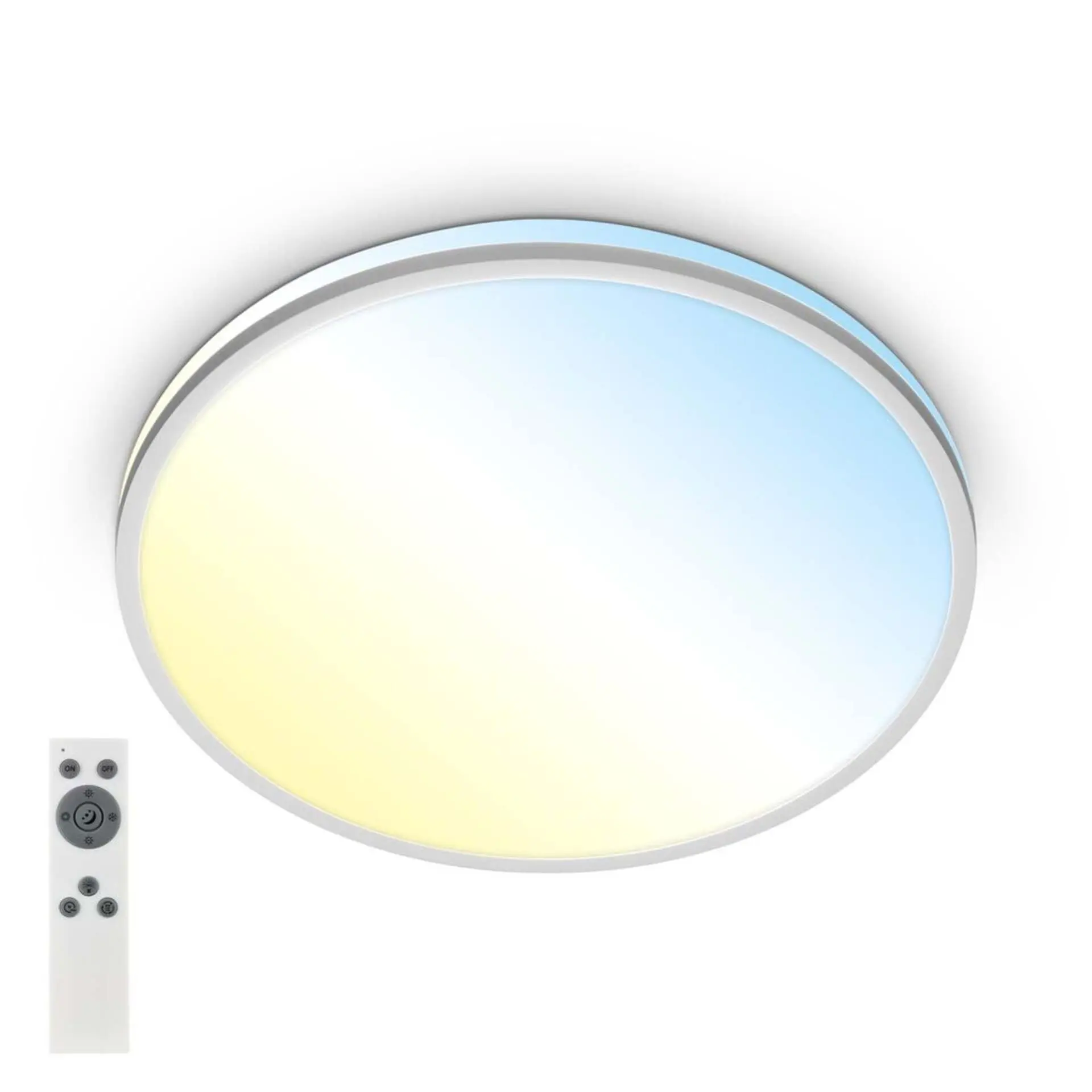 BRILO 3821014 Pulup LED stropní svítidlo, stmívatelné, dálkový ovladač, CCT, matný chrom - BRILO