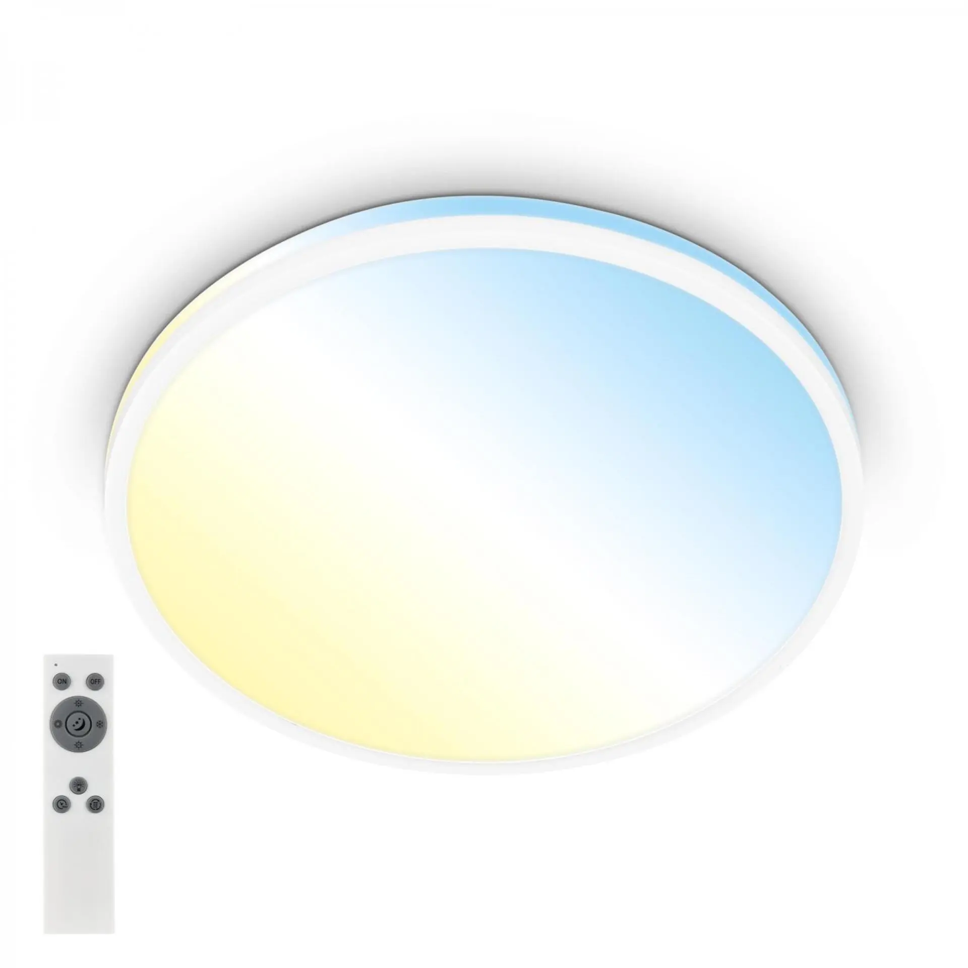 BRILO 3821016 Pulup LED stropní svítidlo, stmívatelné, dálkový ovladač, CCT, bílé - BRILO