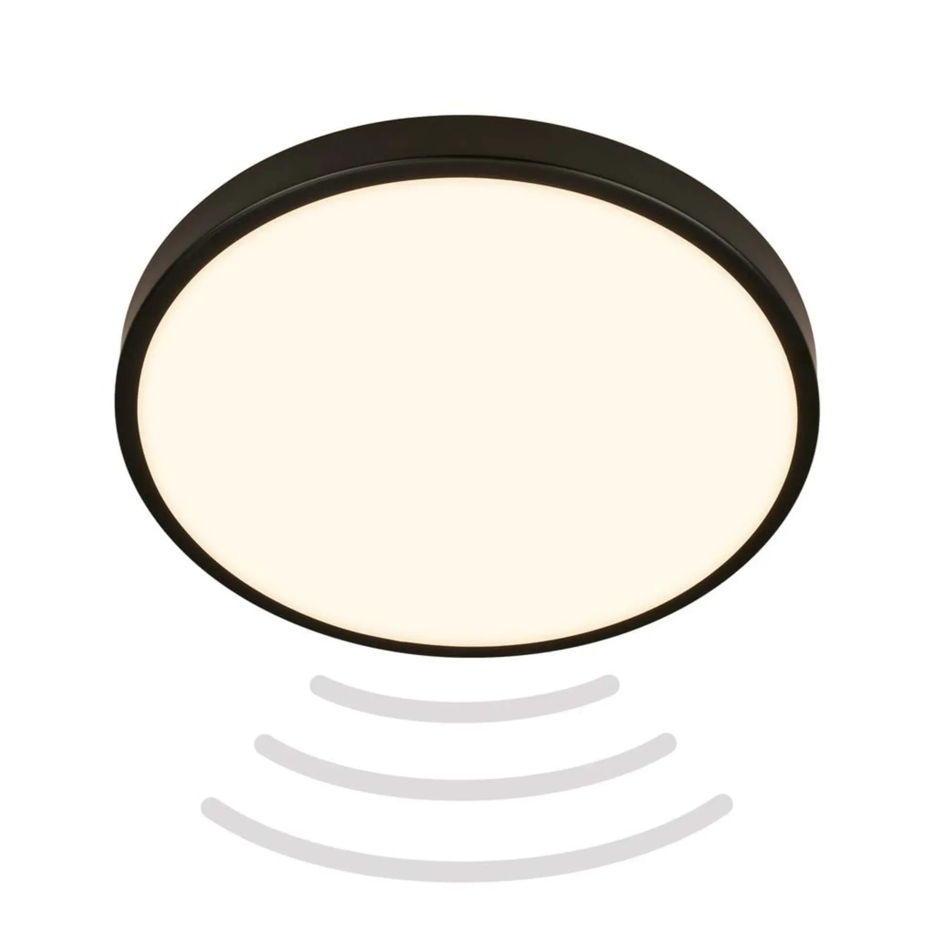 BRILO 3829015 Chet LED stropní svítidlo IP54, 3m dosah čidla, pohybové čidlo, černá - BRILO