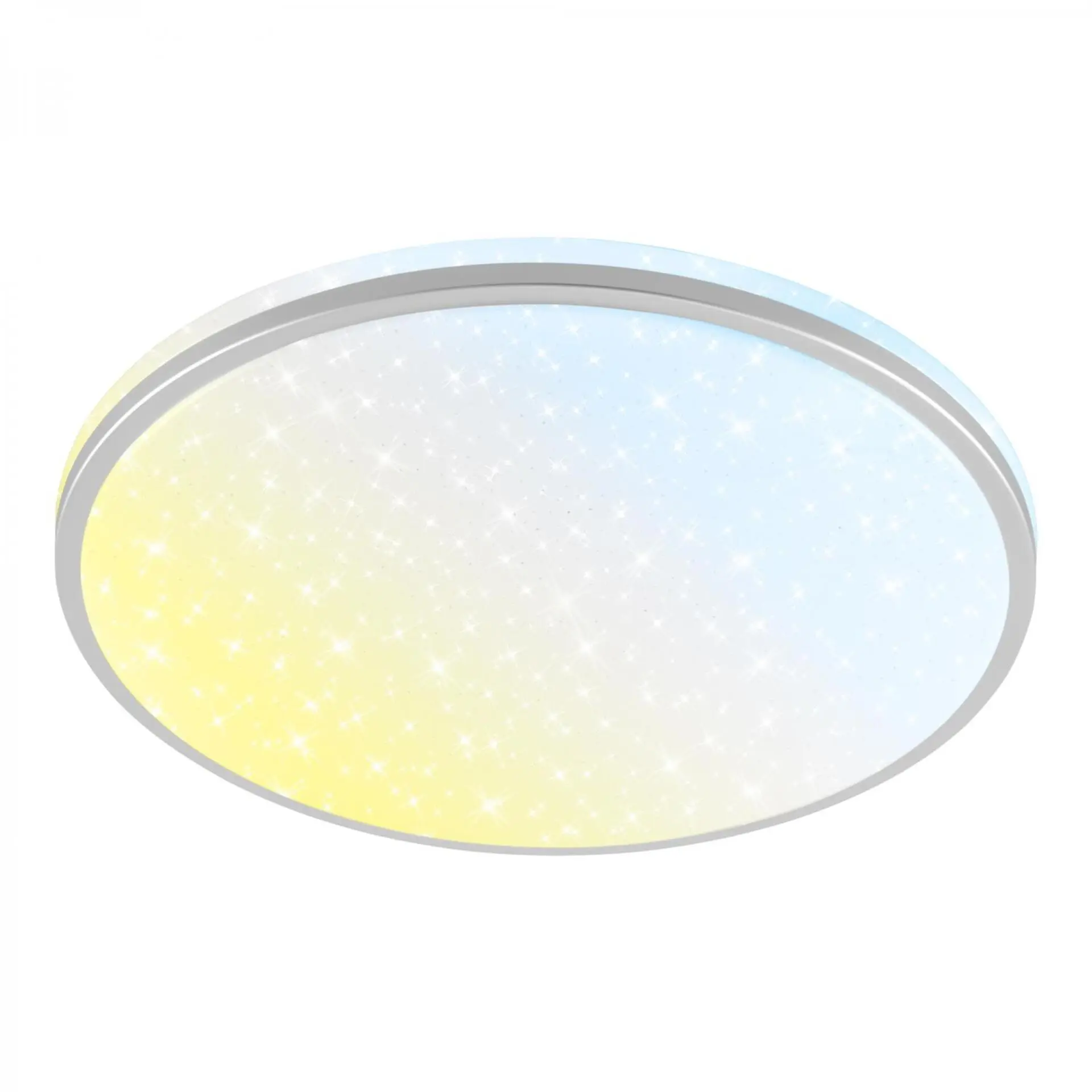 BRILO 3895014 Stela stropní svítidlo pr.33 cm - 22W, 2400lm, LED, stmívatelné, CCT, dálkový ovladač, matný chrom - BRILO