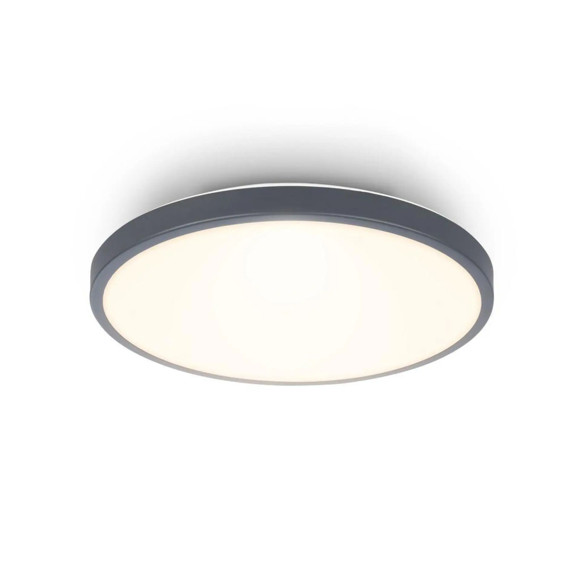 BRILO 3901015 Competo stropní svítidlo pr.24 cm - 12W, 1300lm, LED, teplá bílá, antracit - BRILO