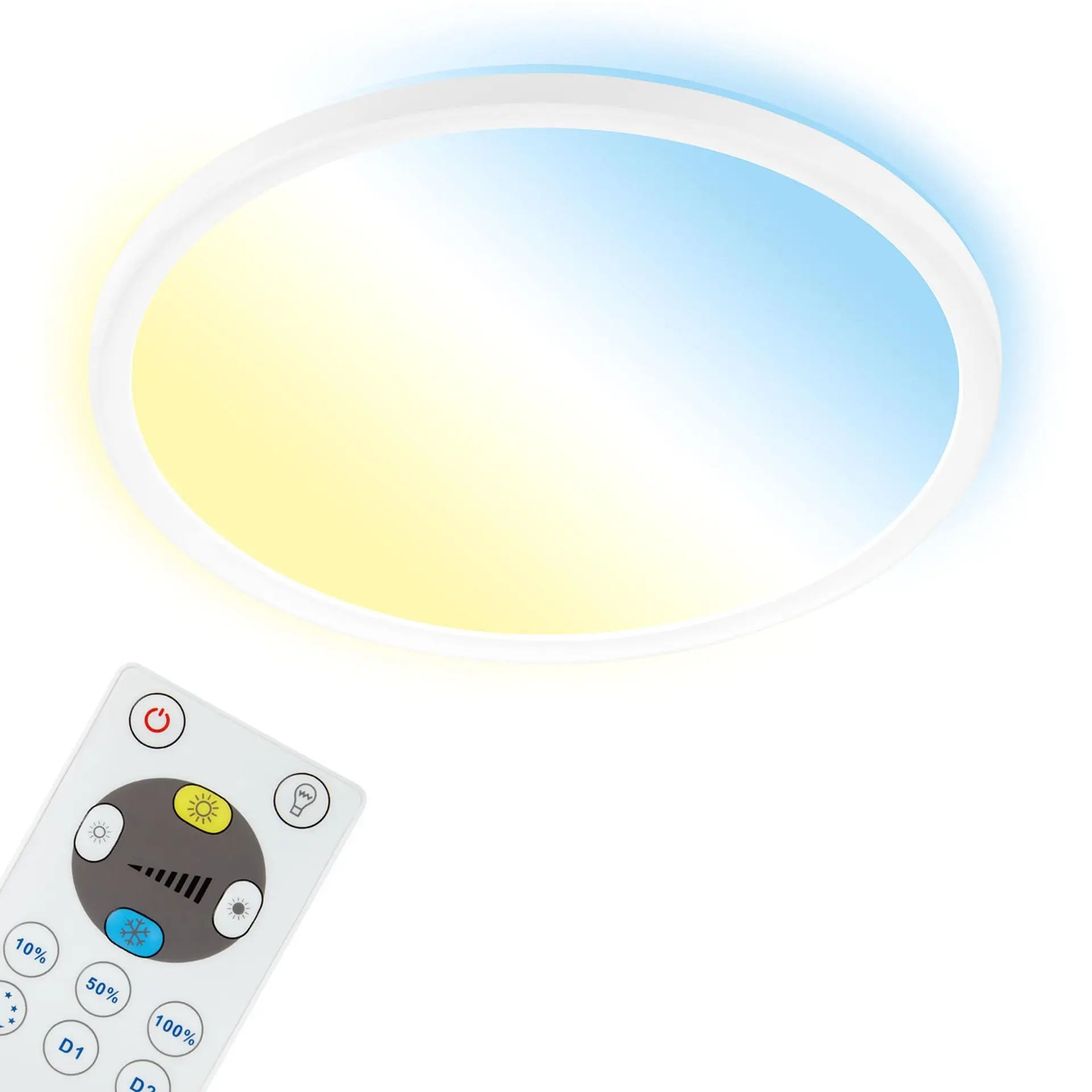 BRILO 7079016 Slim CCT svítidlo LED panel, pr. 29,3 cm, 18 W, bílé - BRILO