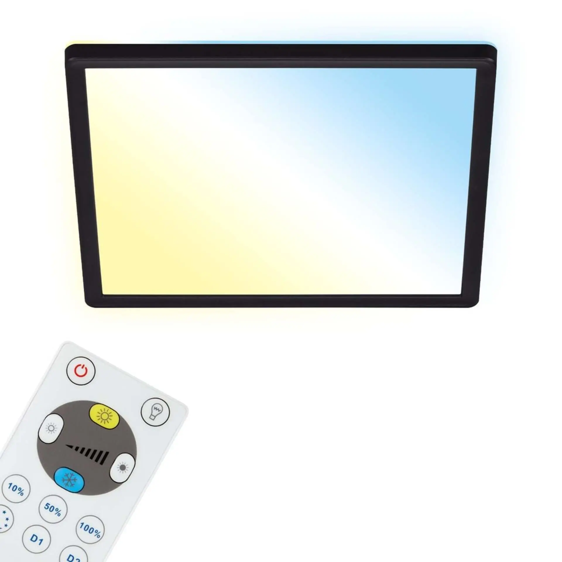 BRILO 7081-015 Slim CCT svítidlo LED panel, 29,3 cm, 18 W, černá - BRILO