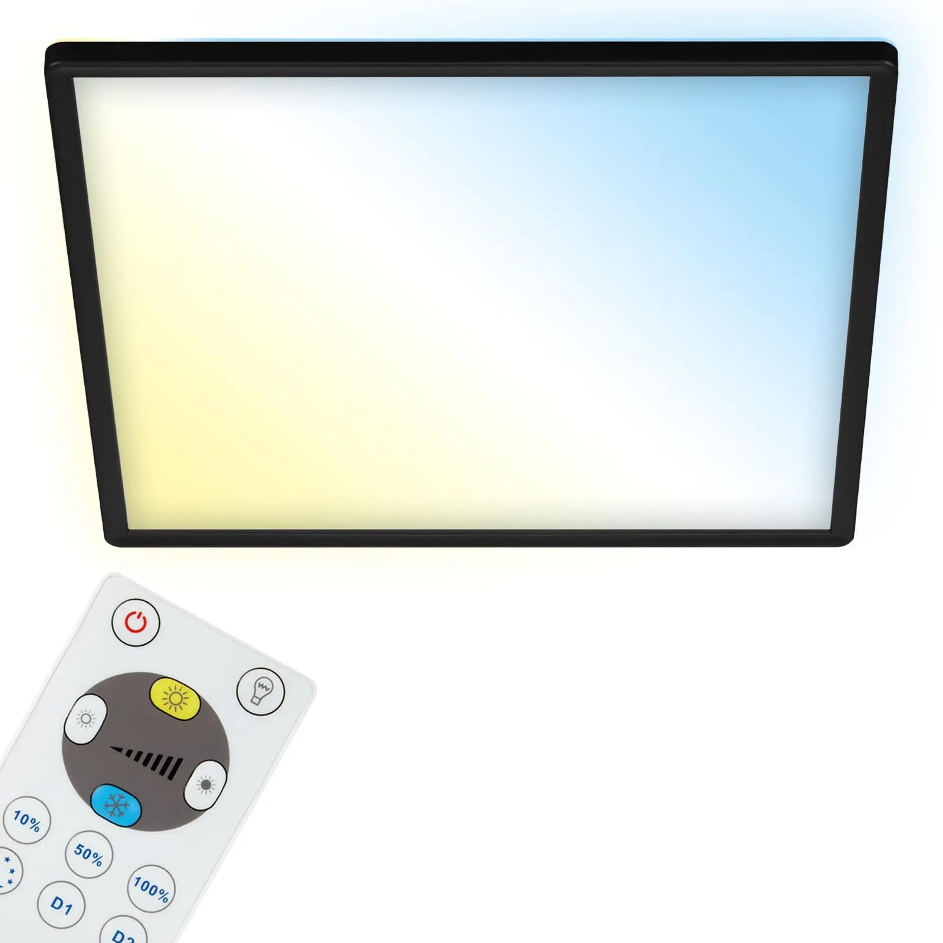 BRILO 7082-015 Slim CCT svítidlo LED panel, 42 cm, 22 W, černá - BRILO