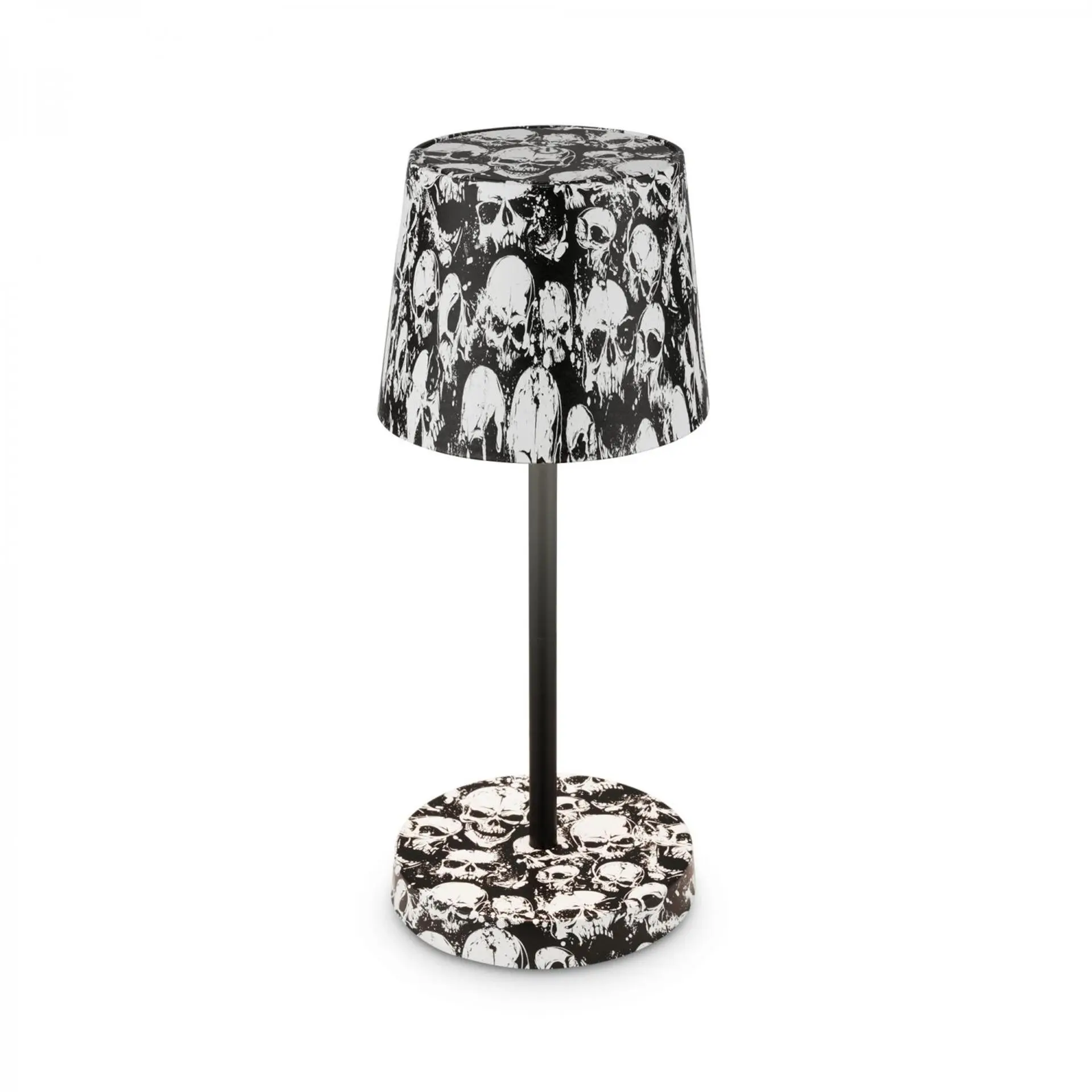 BRILONER Boja LED stolní lampička bezdrátová IP44, stmívatelné, dotykový vypínač, motiv lebky 7423043