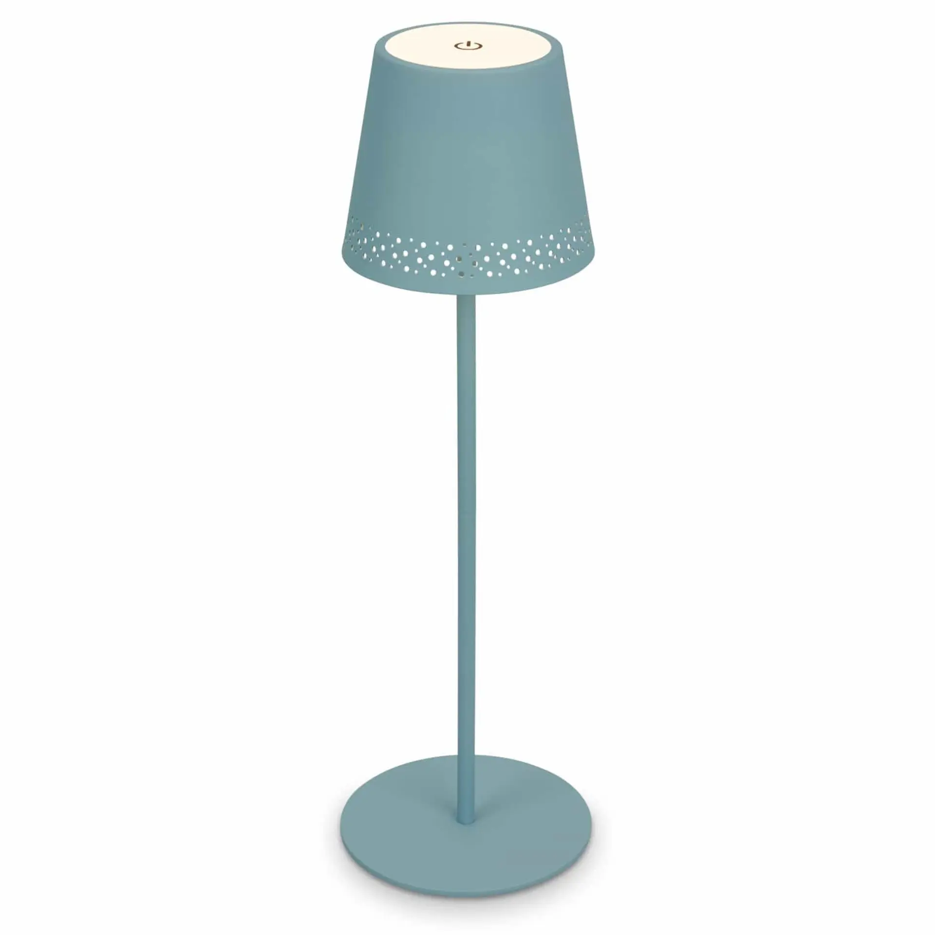 BRILONER LED nabíjecí stolní lampa 38 cm 2,6W 280lm tyrkysová IP44 BRILO 7438-010