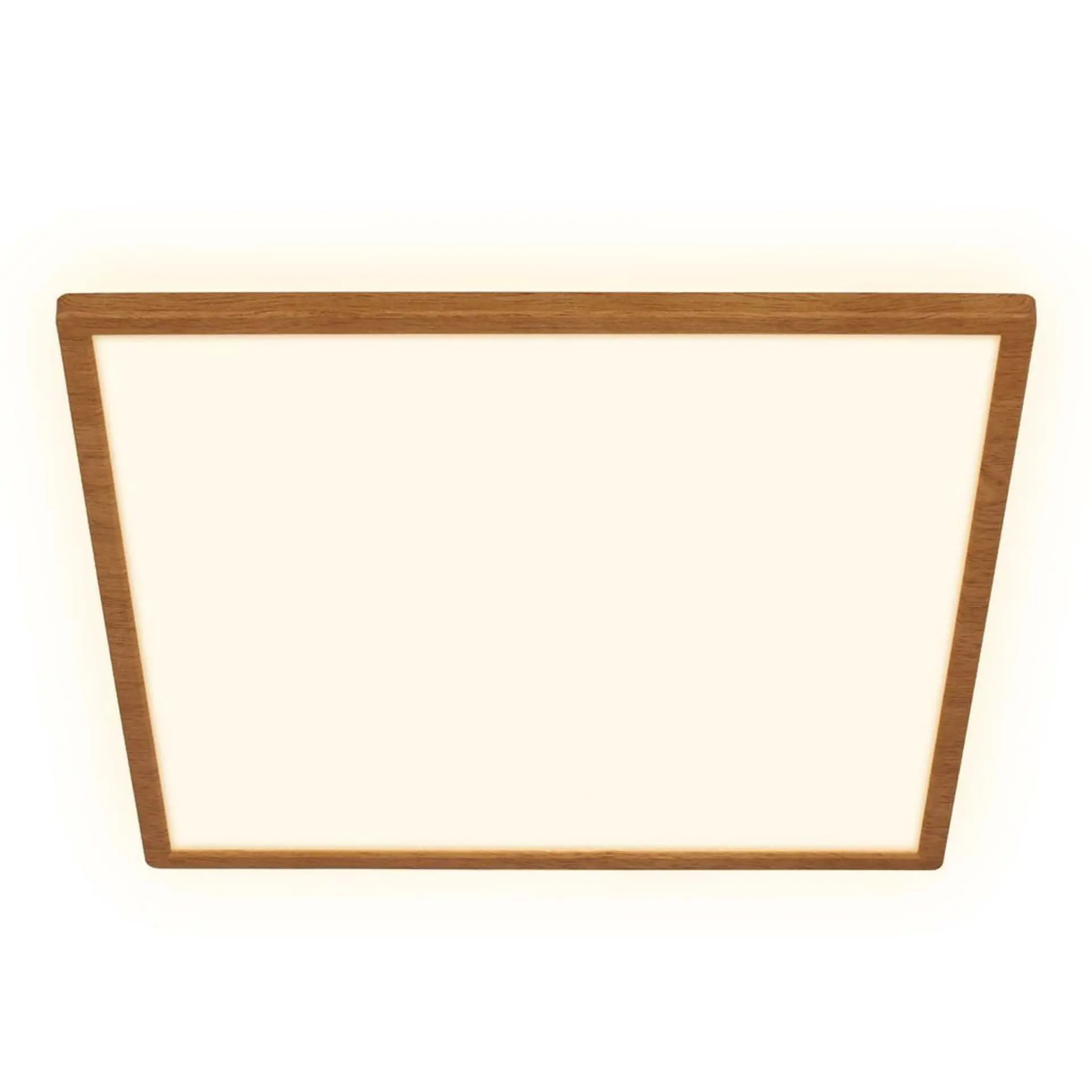 BRILO 7452314 Tava Wood LED stropní svítidlo, přímé a nepřímé osvětlení, ploché, imitace dřeva, 29x29 cm - BRILO