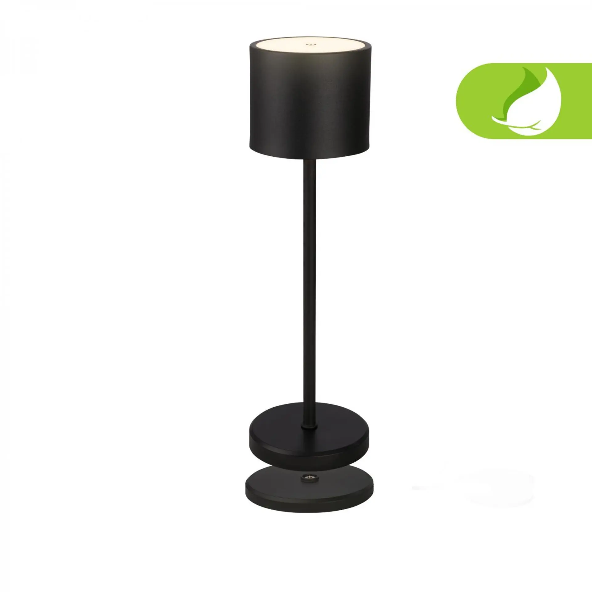 BRILO 7521015 Sigo LED stolní lampička bezdrátová IP44, stmívatelné, s nabíjecí základnou, černá - BRILO