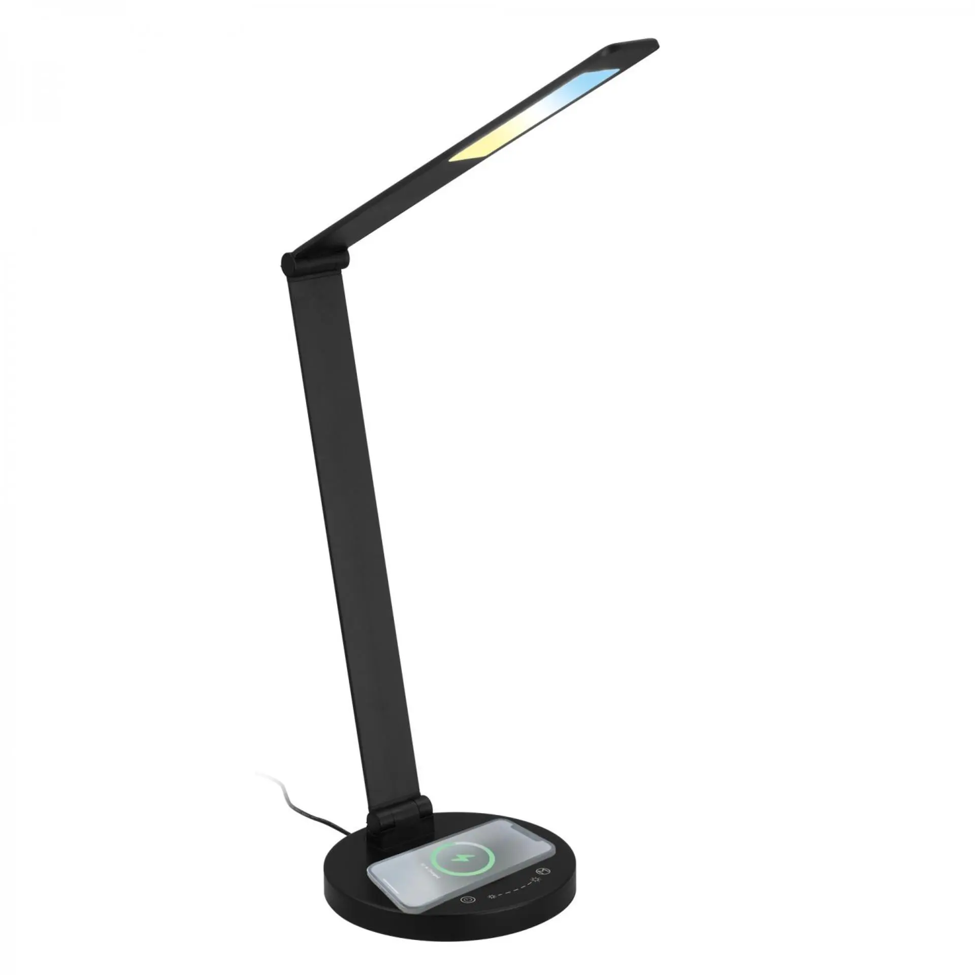 BRILO 7543015 Cuma LED lampa na psací stůl, bezdrátové nabíjení telefonu, stmívatelná, černá - BRILO