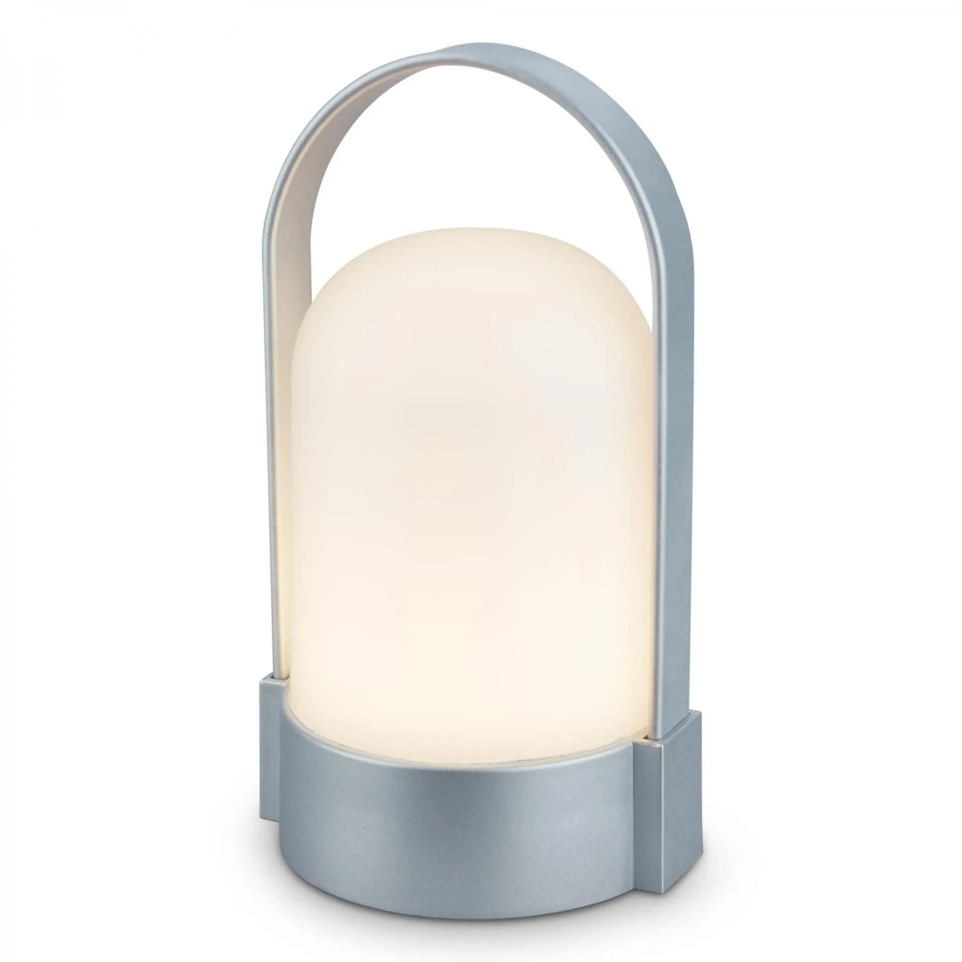 BRILO 7544014 Asa stolní lampička - 1W, 50lm, bezdrátová, LED, stmívatelné, teplá bílá, matný chrom - BRILO