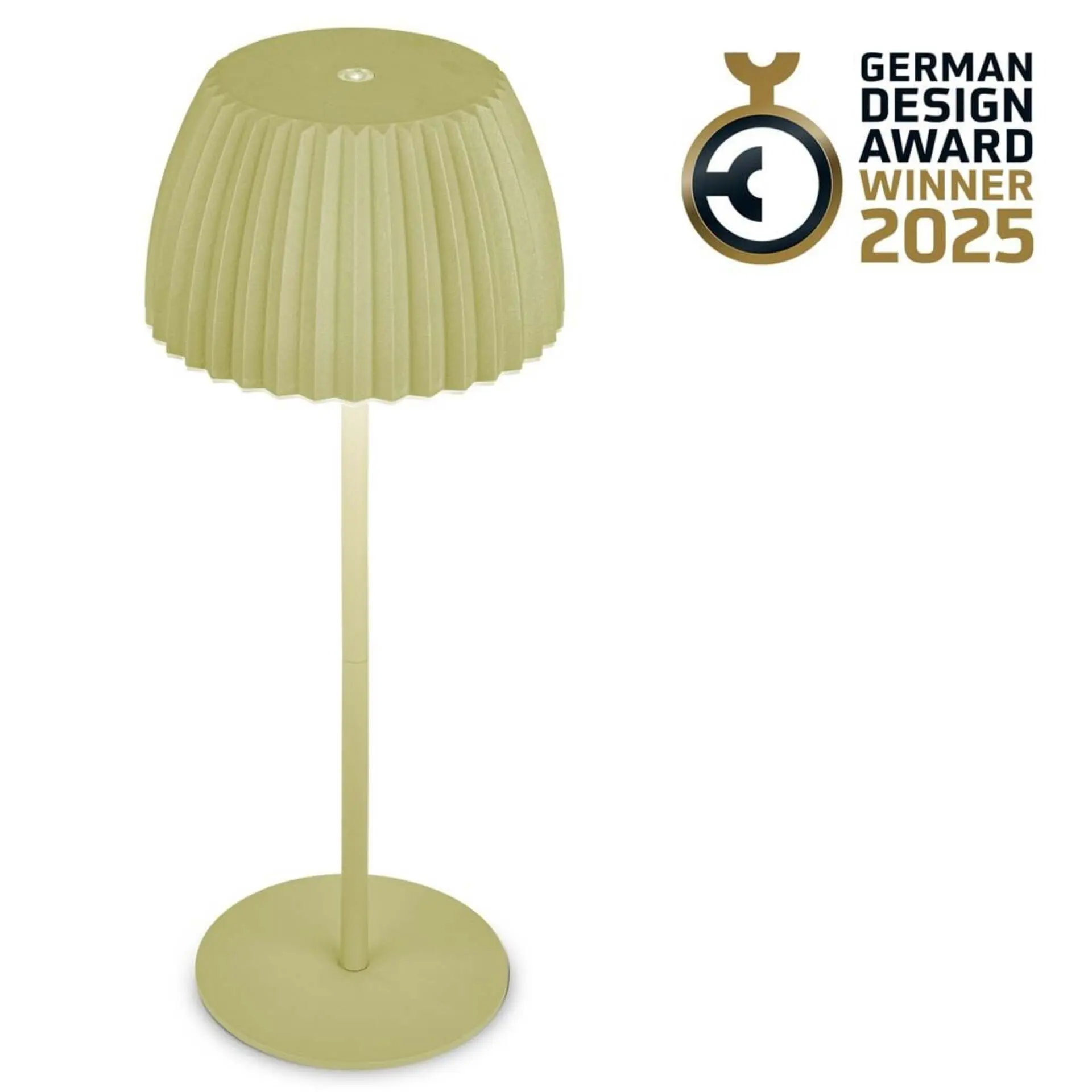 BRILO 7553019 Nabíjecí stolní lampa Riffle - 36,5 cm, 2W, 200lm, IP44, bezdrátová, LED, stmívatelná, dotykový vypínač, zelená - BRILO