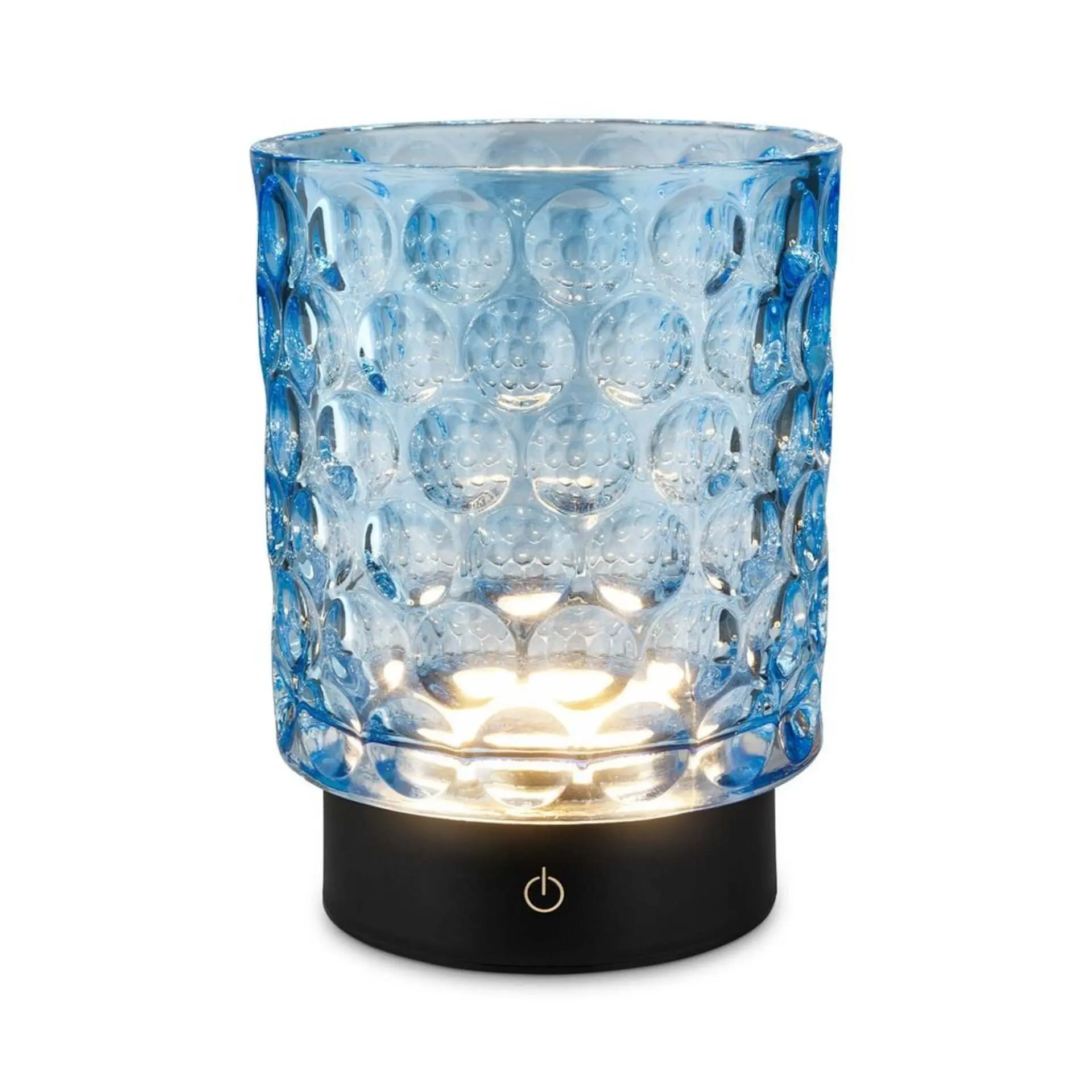 BRILO 7560010 Sunora LED stolní lampička bezdrátová IP44, stmívatelné, dotykový vypínač, modrá - BRILO