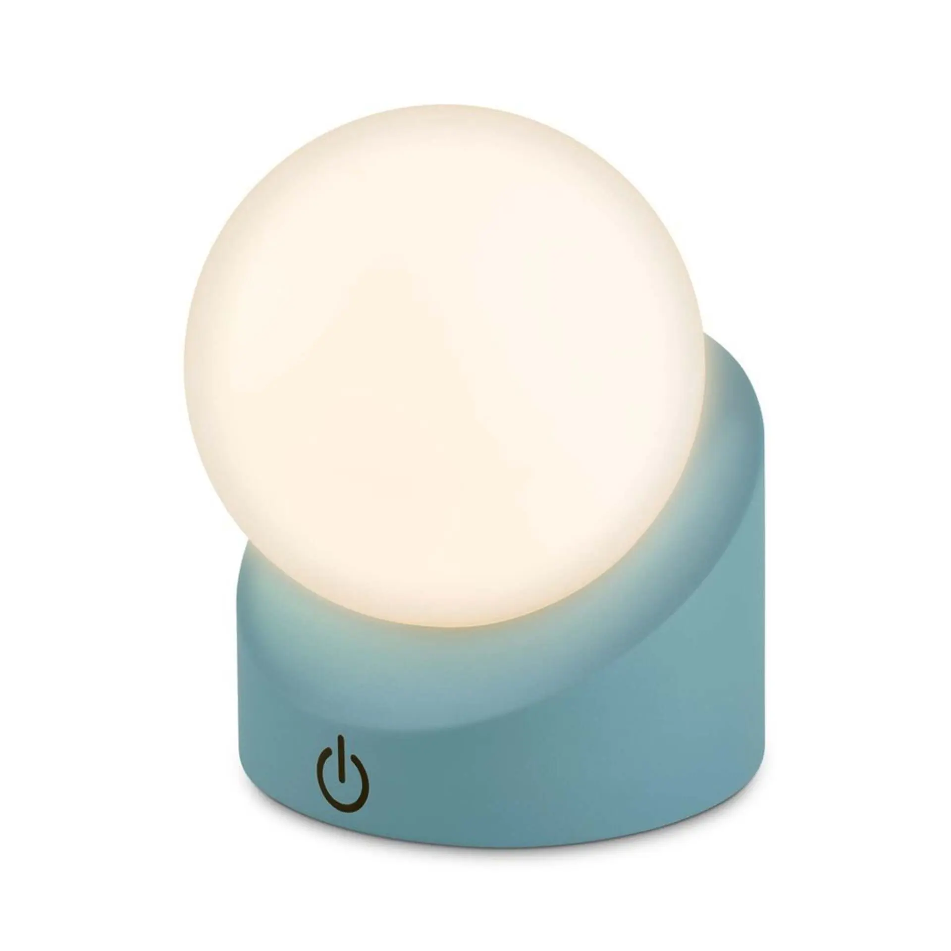 BRILO 7561010 Sora Mini LED stolní lampička bezdrátová IP54, stmívatelné, dotykový vypínač, modrá - BRILO