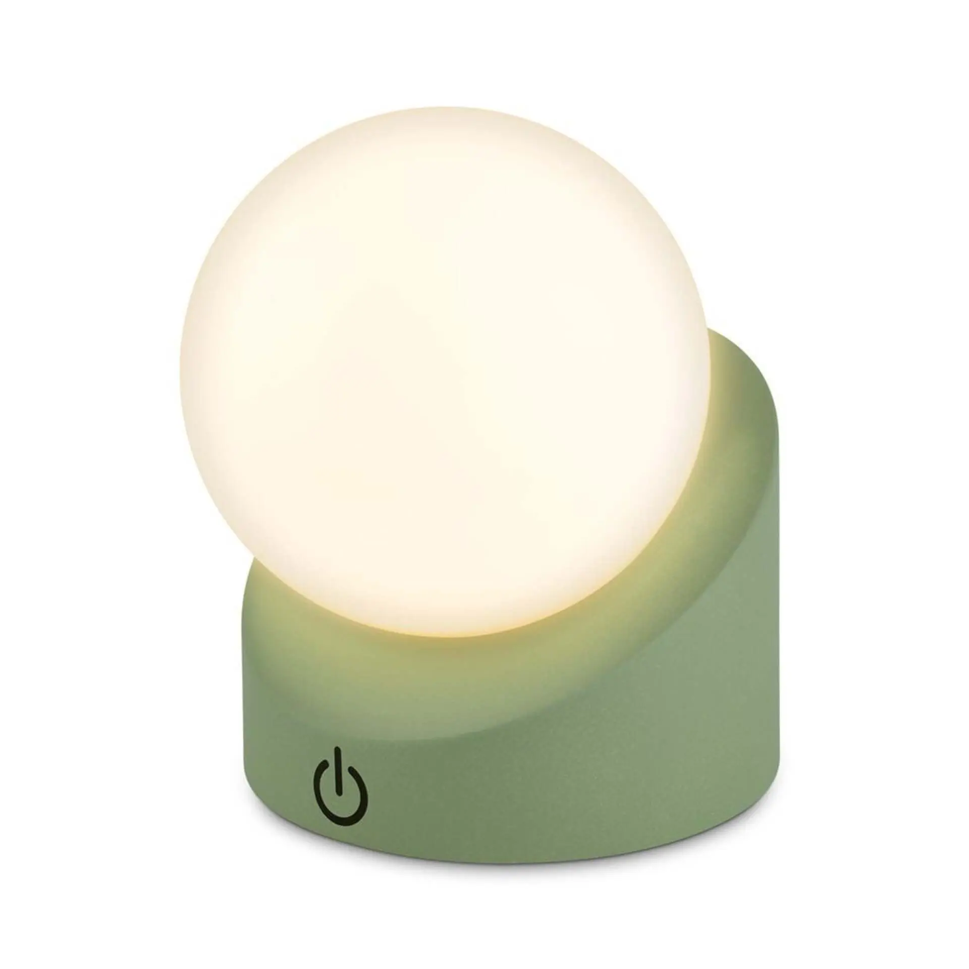 BRILO 7561019 Sora Mini LED stolní lampička bezdrátová IP54, stmívatelné, dotykový vypínač, zelená - BRILO