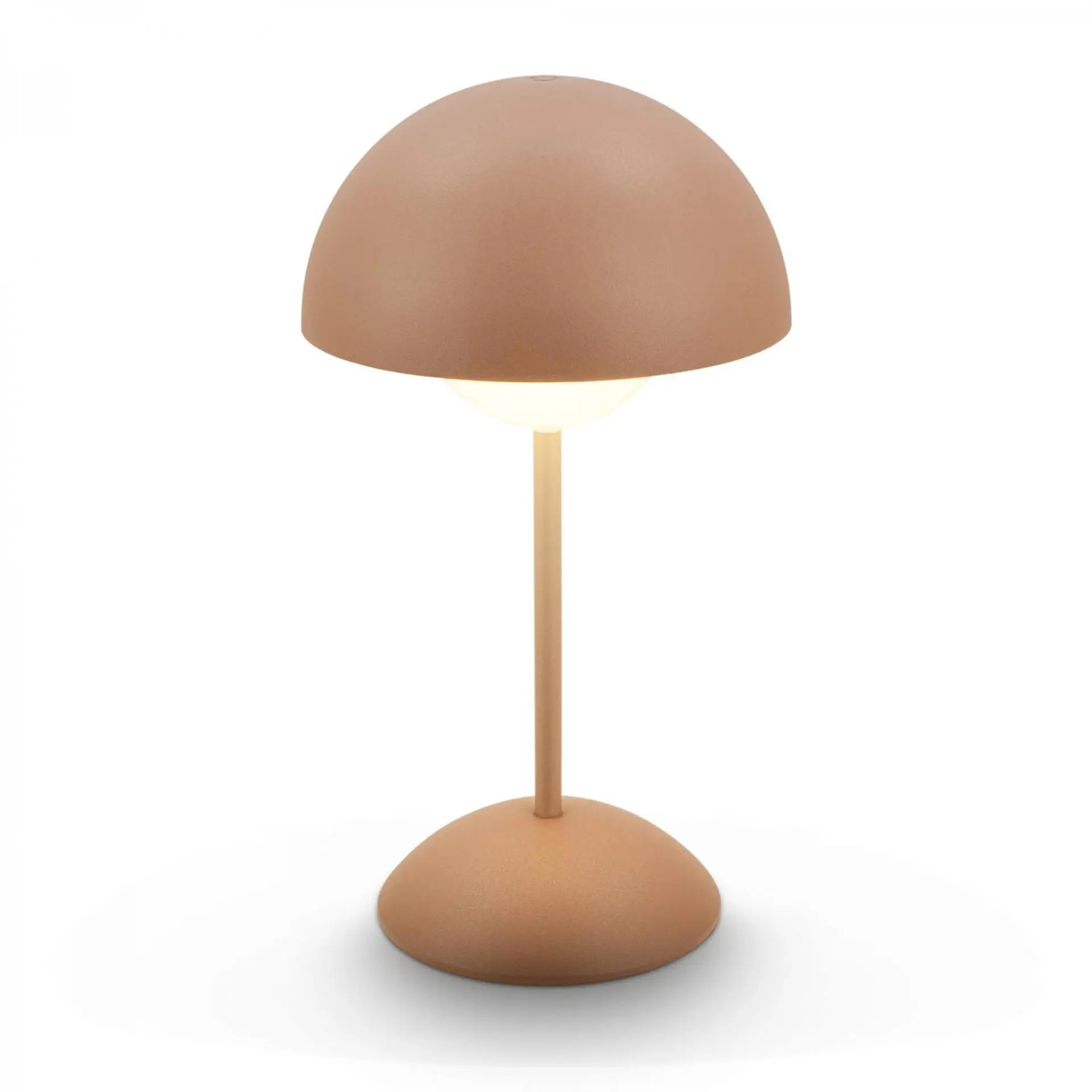 BRILO 7578014 Kugle stolní lampička - 3W, 250lm, bezdrátová, LED, stmívatelné, dotykový vypínač, teplá bílá, kávová - BRILO