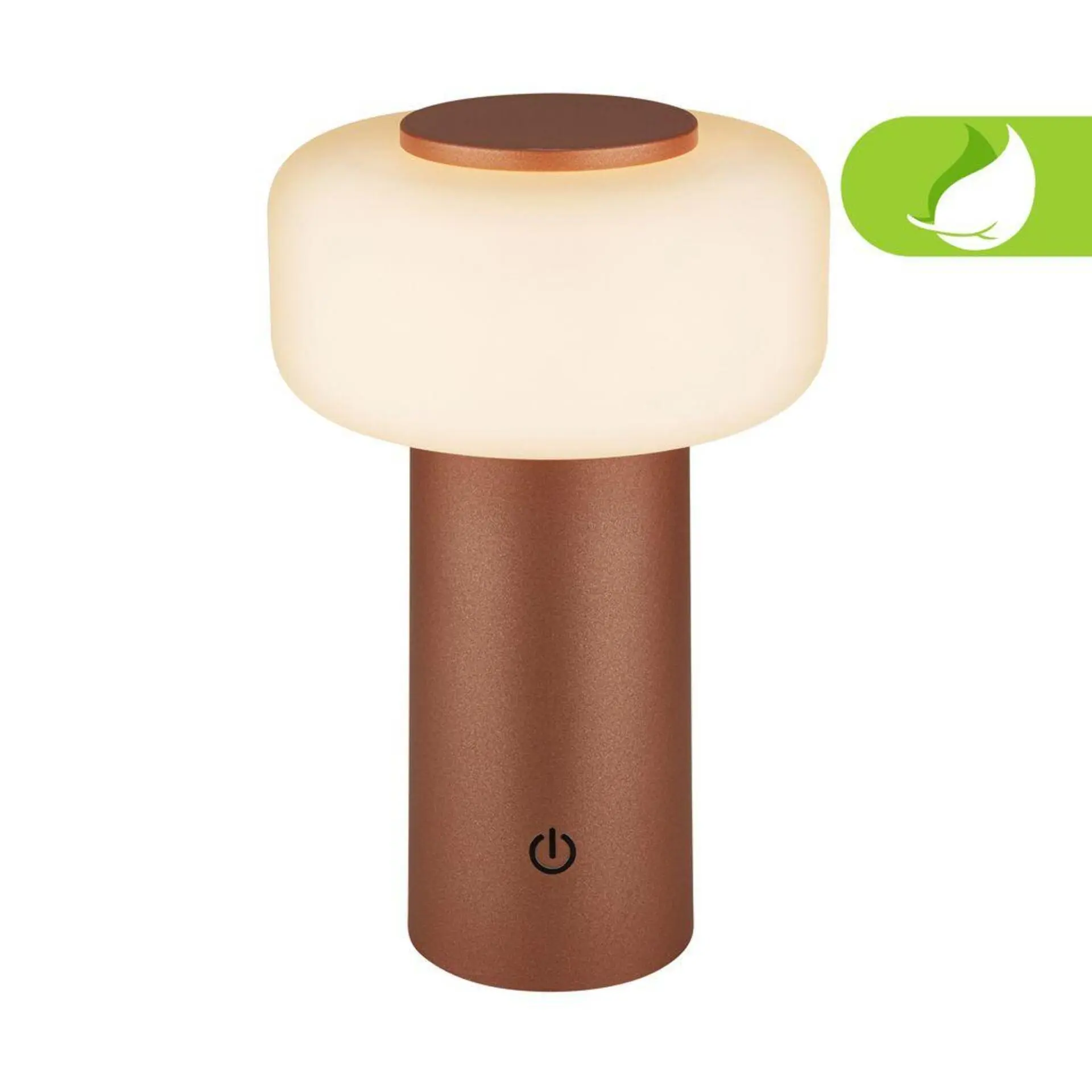 BRILO 7580014 Juna stolní lampa - 1,8W, 210lm, nabíjecí, LED, stmívatelné, dotykový vypínač, teplá bílá, kávová - BRILO