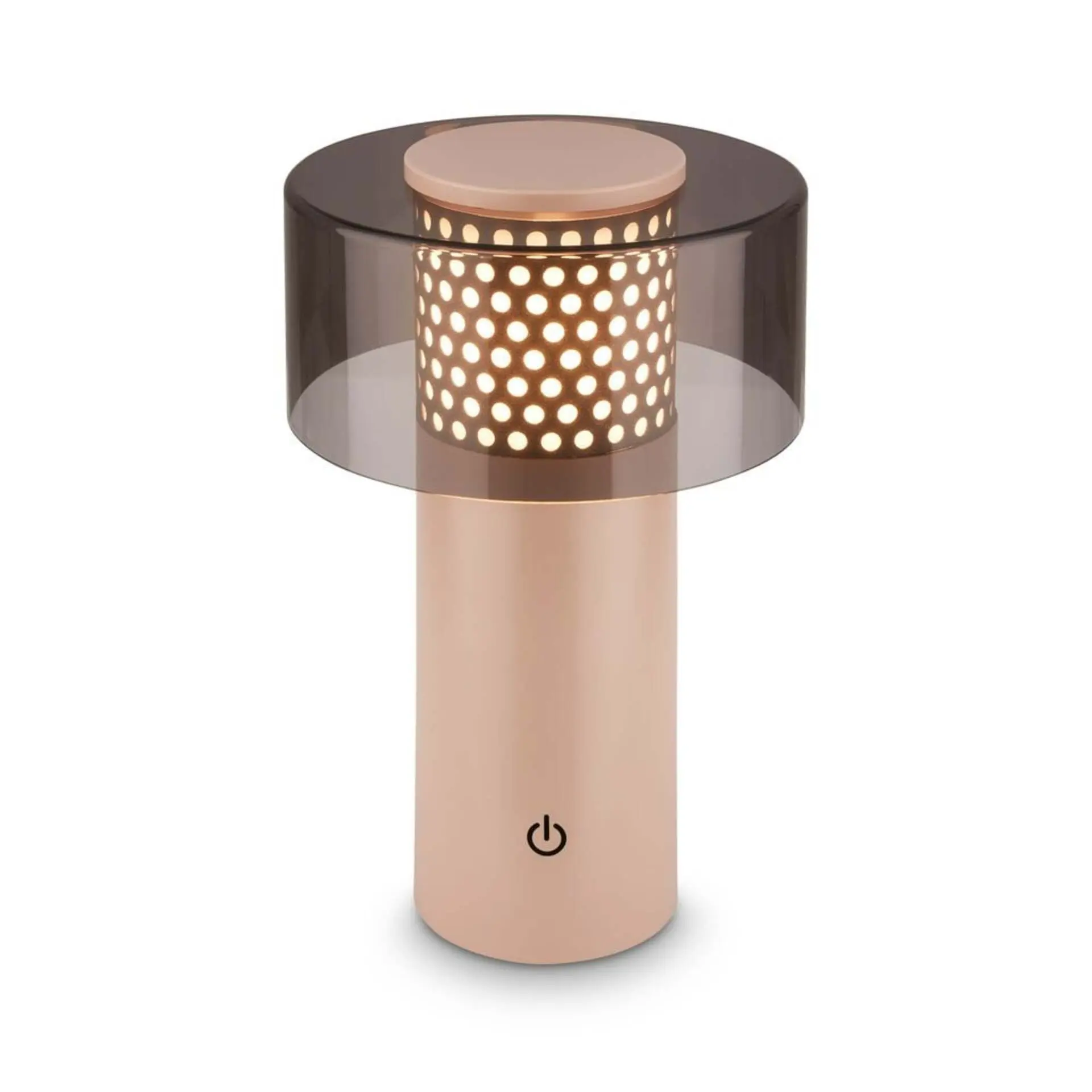 BRILONER Gila stolní lampa - 2,6W, 200lm, bezdrátová, LED, IP44, dotykový vypínač, stmívatelná, antracit/béžová 7669011