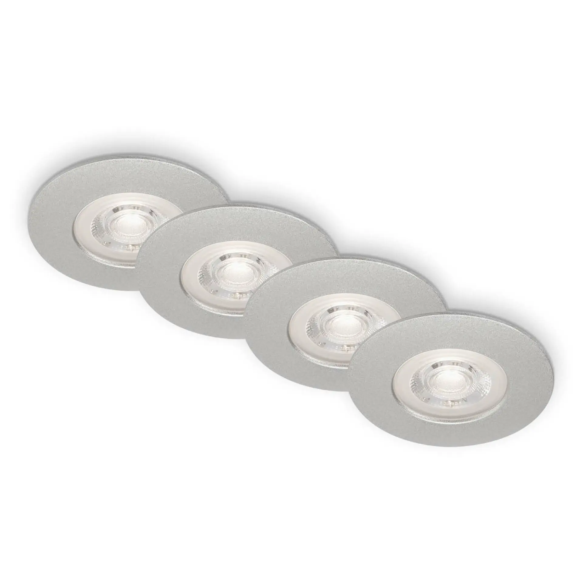BRILO 7998-044 LED vestavná svítidla, pr.9 cm, 4x LED, 4,9 W, 480 lm, matný chrom - BRILO