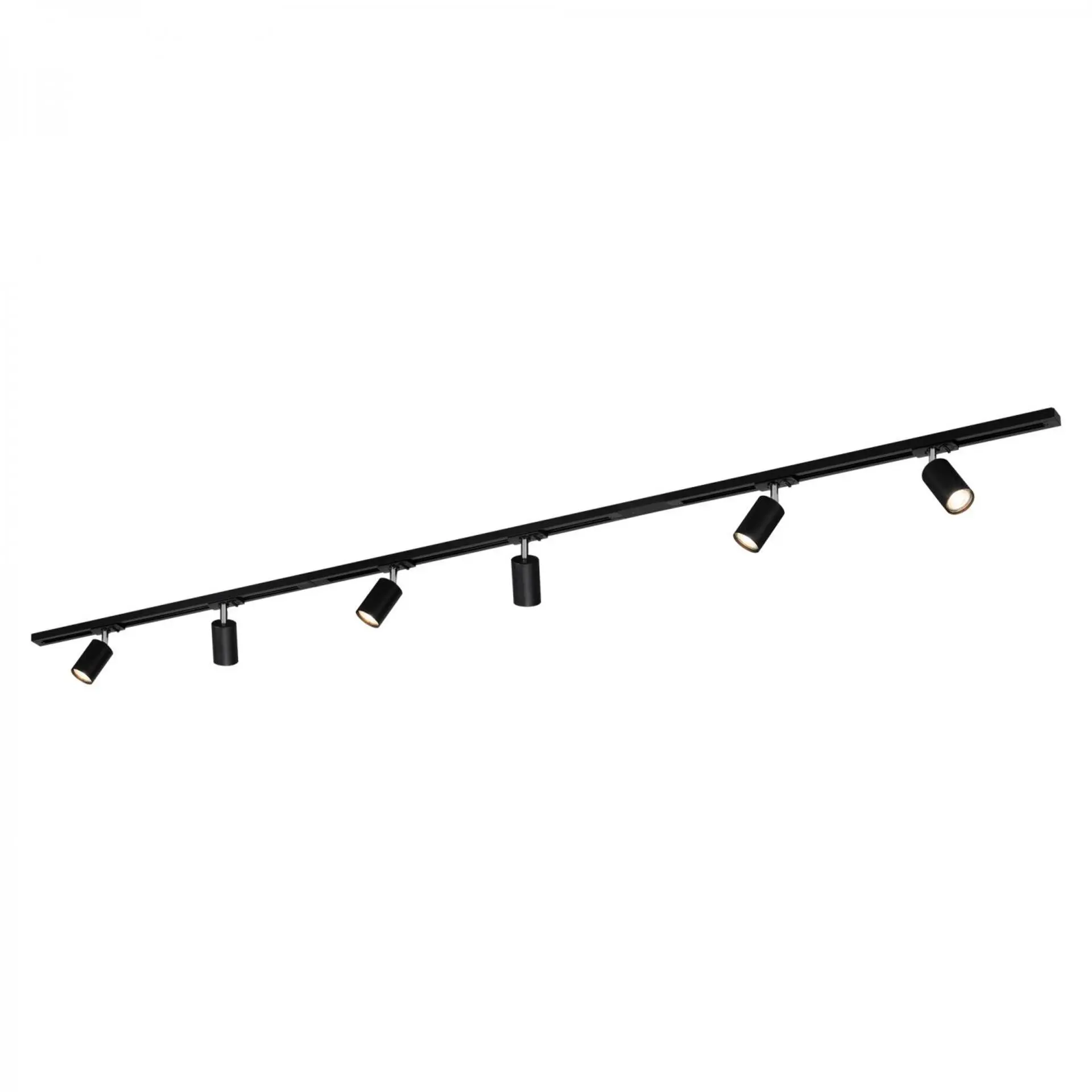 BRILONER Lištový systém sada 225 cm - 3x 230V lišta 1-fázová, 6x spot GU10, černá 8009065