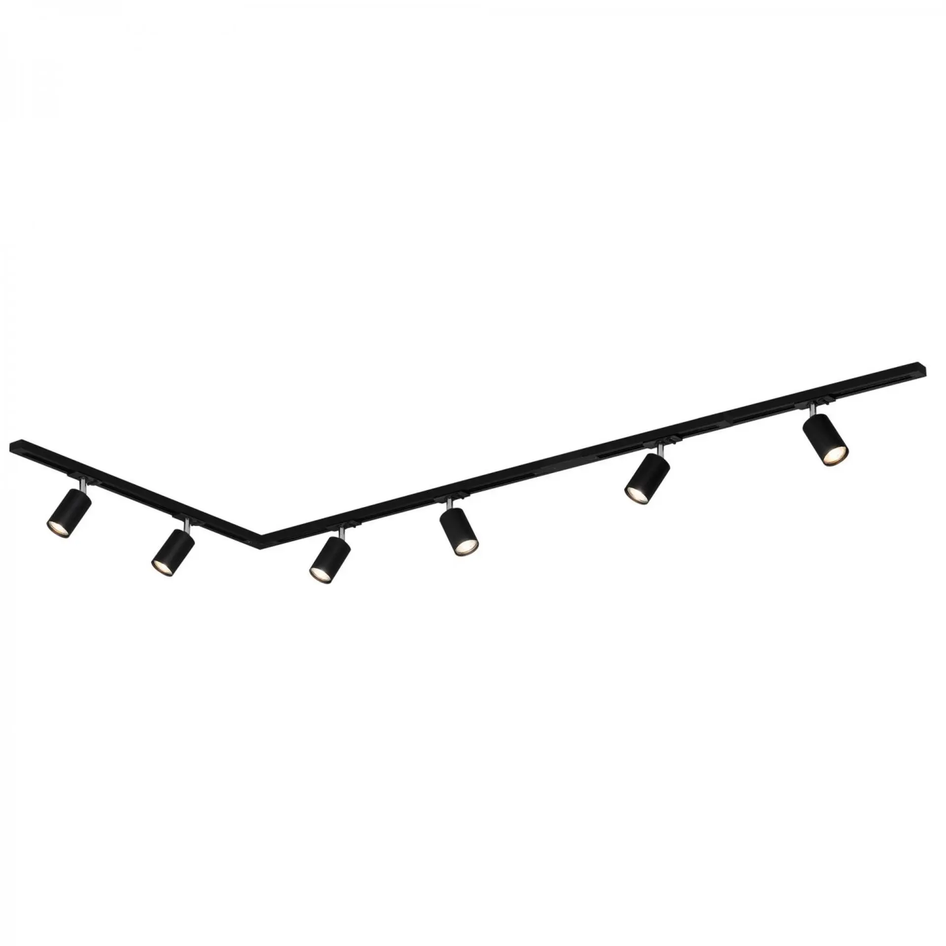BRILONER Lištový systém sada 225 cm do L - 3x 230V lišta 1-fázová, 6x spot GU10, černá 8010065