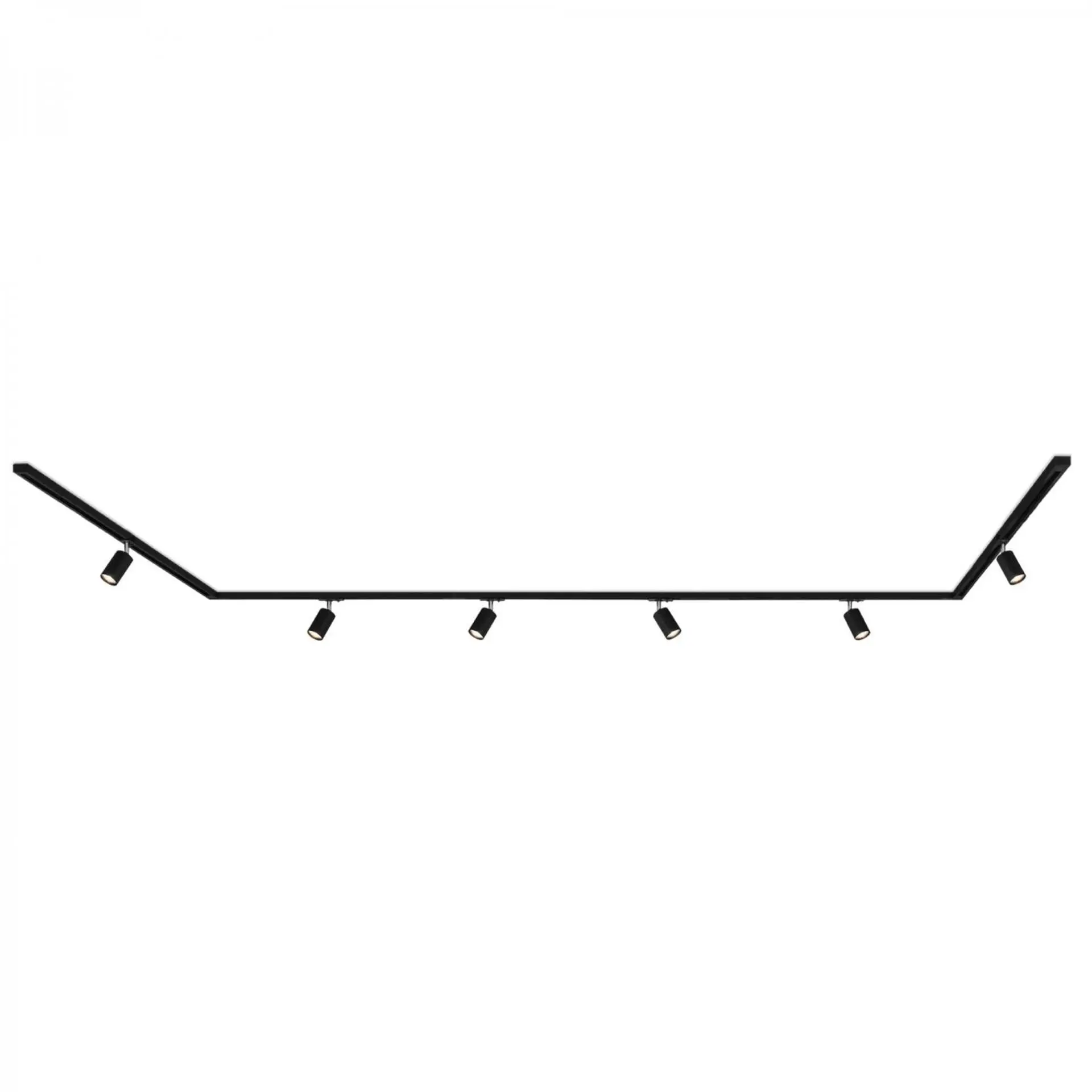 BRILONER Lištový systém sada 450 cm do U - 6x 230V lišta 1-fázová, 6x spot GU10, černá 8012065