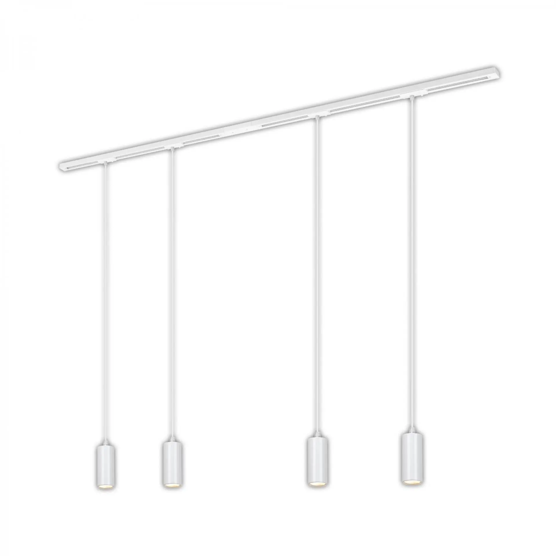 BRILO 8016046 1-fázový lištový systém, kompletní sada, 4x LED závěsná svítidla, bílá - BRILO