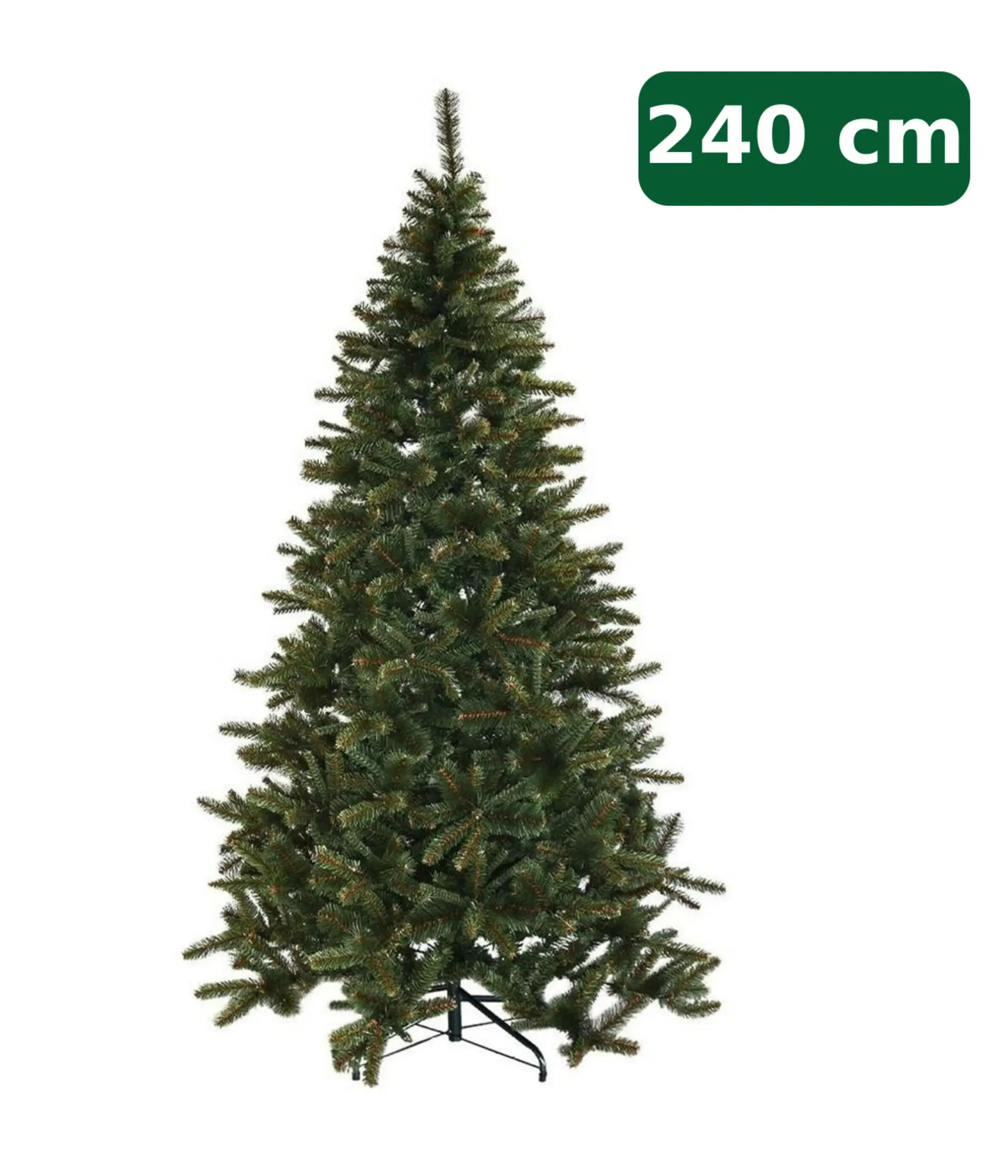 DecoLED Umělý vánoční stromek 240 cm, smrk Carmen s 2D jehličím