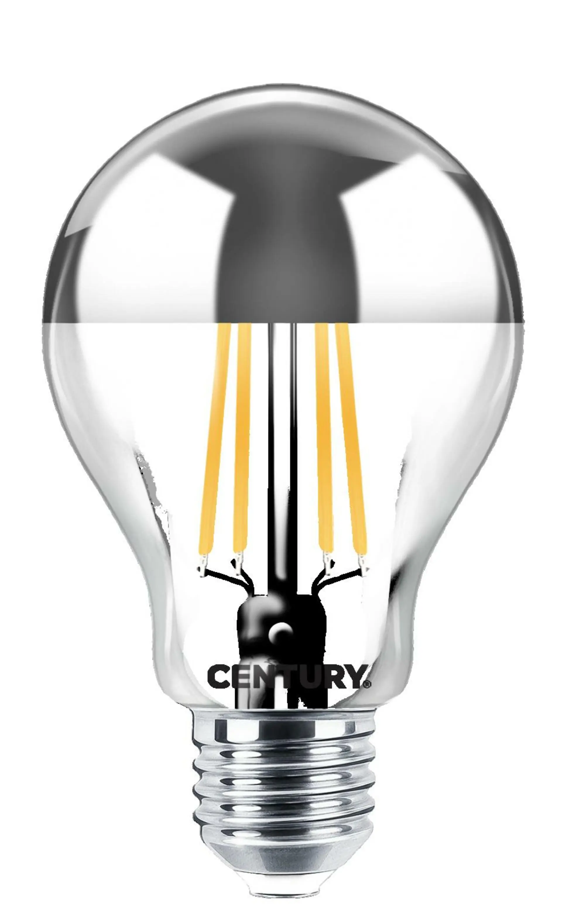 CEN ING3SD-082727 FILAMENT LED INCANTO CHIARA HRUŠKA SILVER DOME A60 8W E27 2700K DIM - CENTURY