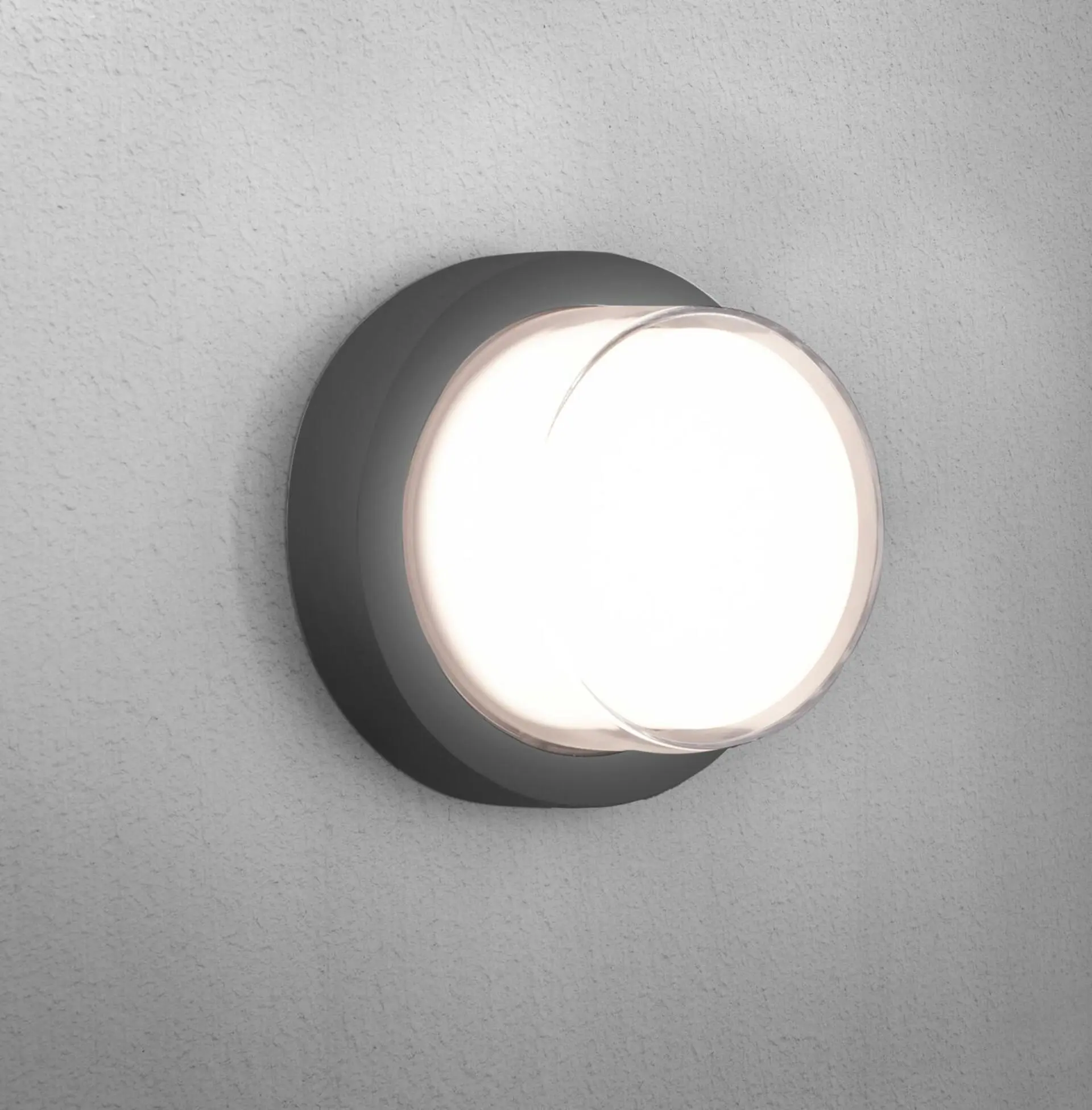 CEN PARGR-101730 PURA LED venkovní nástěnné svítidlo Round šedá 10W 3000K IP65 - CENTURY