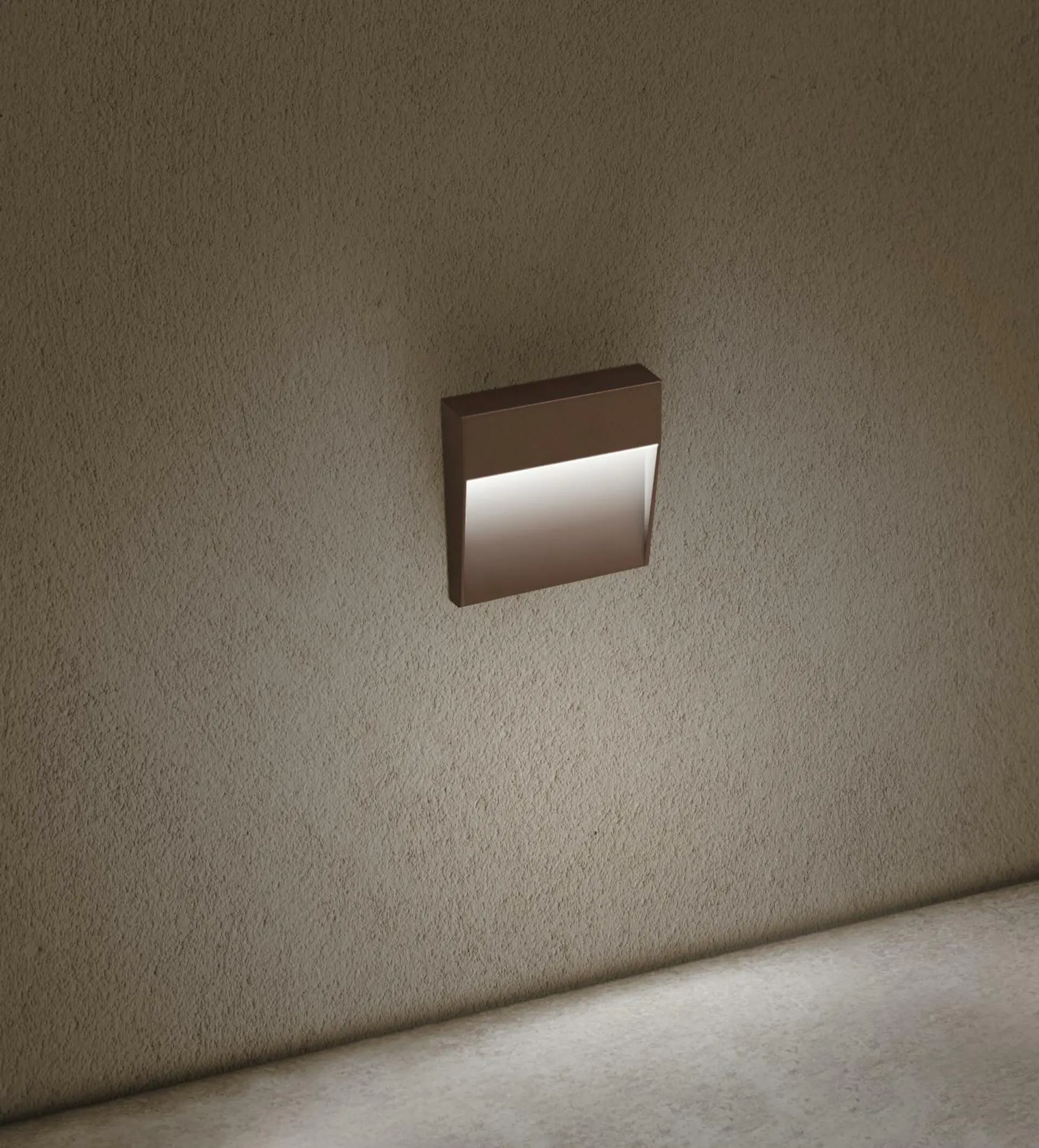 CEN PEOCOS-041040 SEGNAPASSO LED PASEO QUADRATO venkovní nástěnné svítidlo corten 4W 4000K IP54 - CENTURY