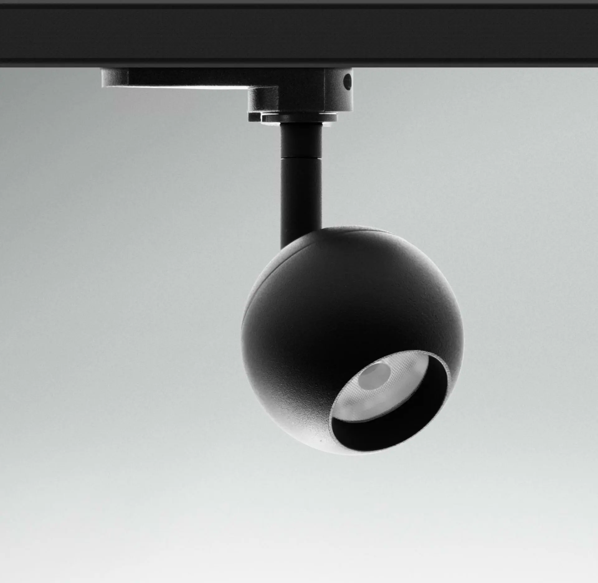 CENTURY Svítidlo pro 3fázovou lištu REGIA SHOP MINI SPHERE černá LED 10W 4000K CRI90 UGR16