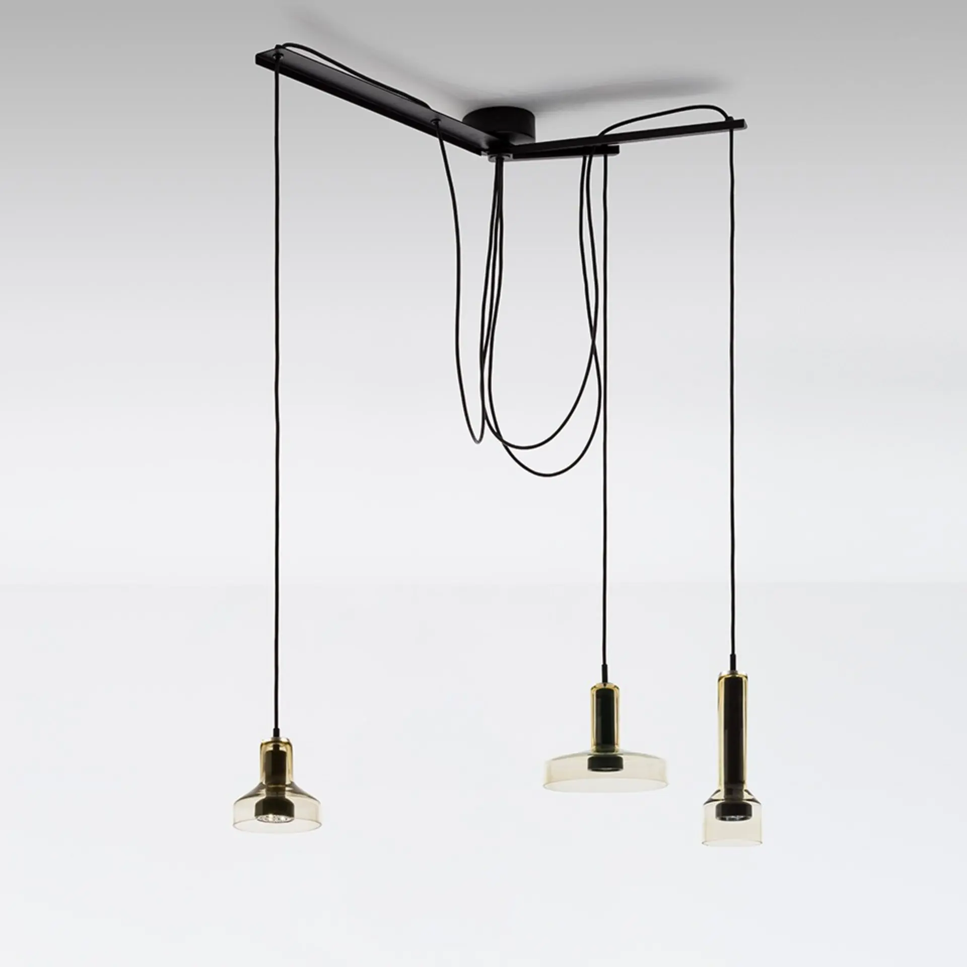 Artemide závěsné svítidlo Stablight Design Collection 3xGU10 zelený jantar