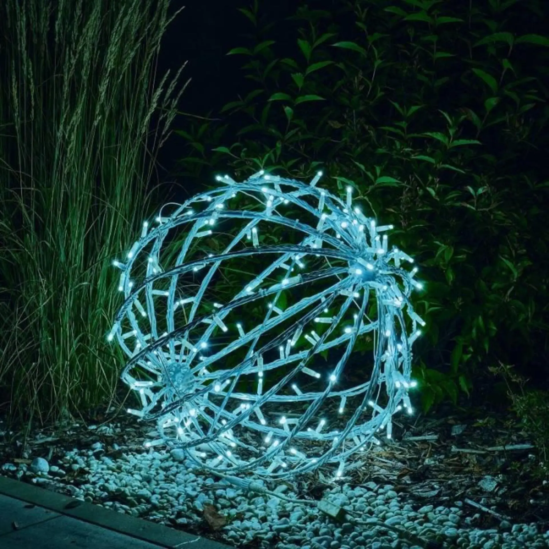 DecoLED LED světelná koule, ledově bílá, pr. 40 cm