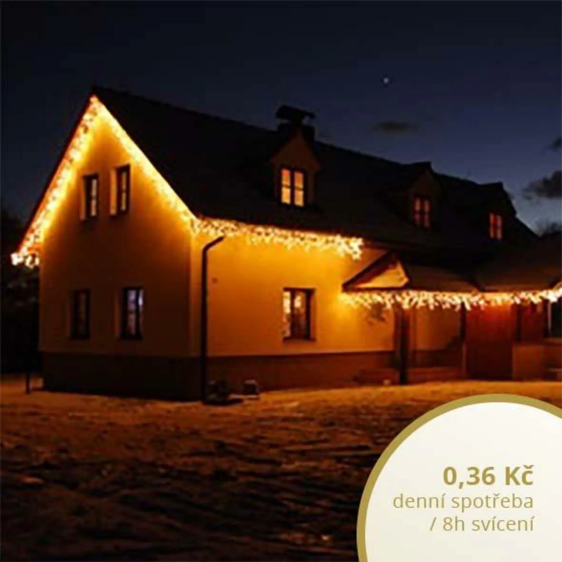DLED ILNX0305W DecoLED Světelné krápníky - 3m, teple bílá, 114LED ILNX0305W