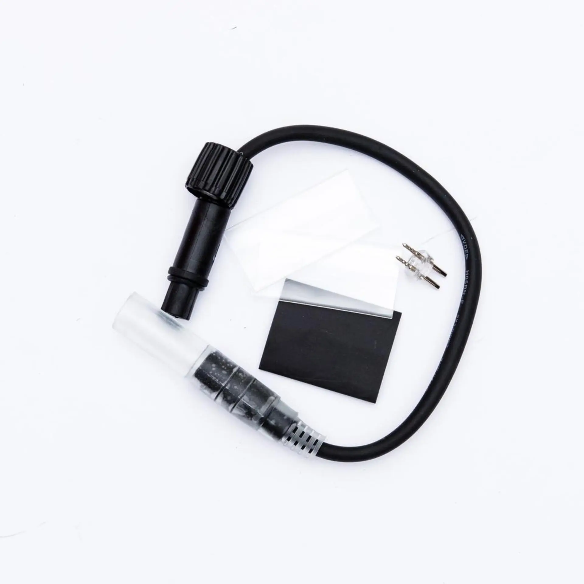 DecoLED Přípojka mezi světelnou hadicí a systémy EASY FIX 0,25m, černý, samičí