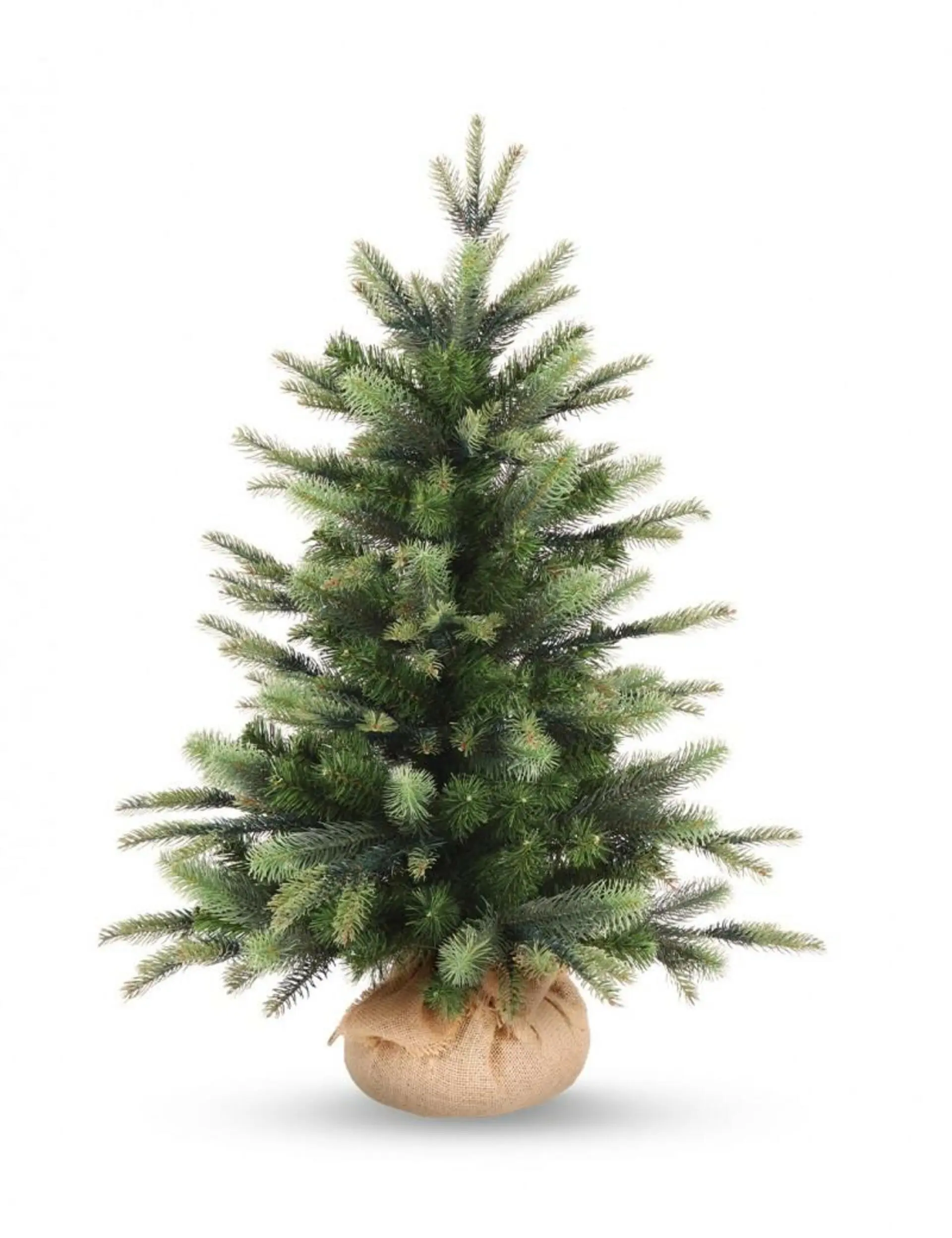 DecoLED Umělý vánoční stromek 80 cm, smrček Penny s 2D a 3D jehličím v jutovém obalu