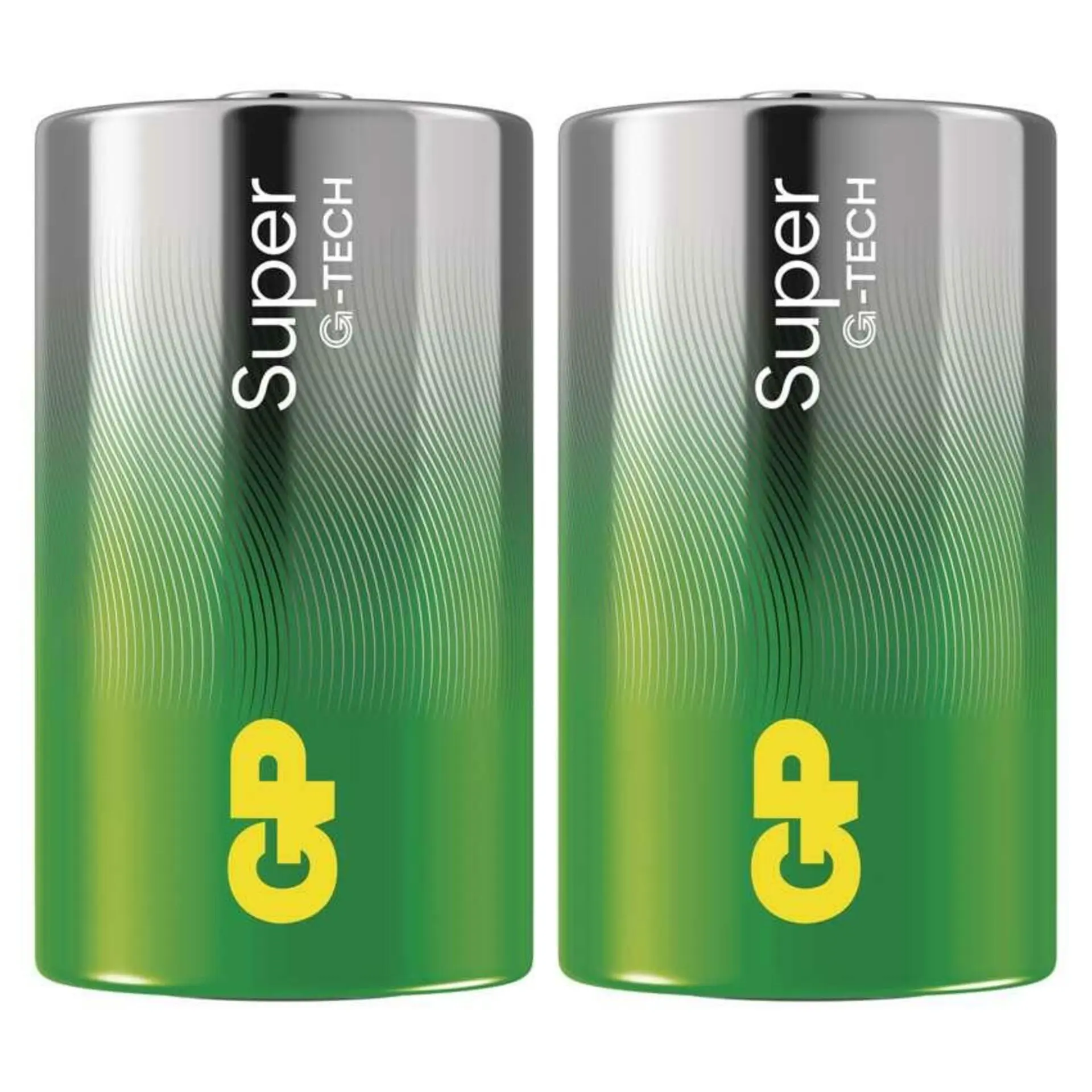 Baterie D (R20) alkalická GP Super 2ks (fólie)