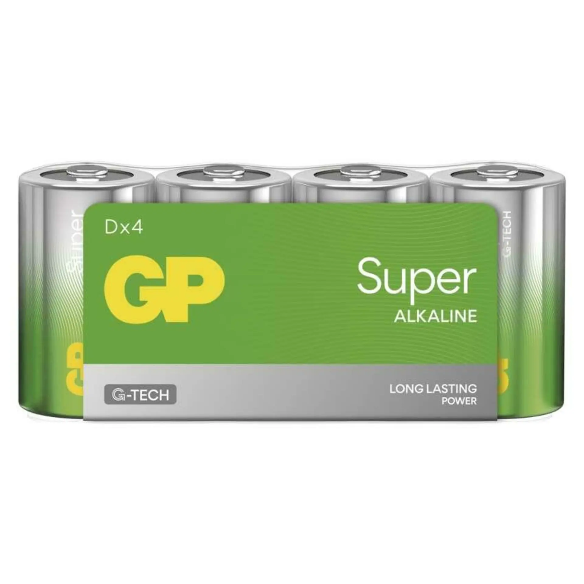 Baterie D (R20) alkalická GP Super 4ks / shrink
